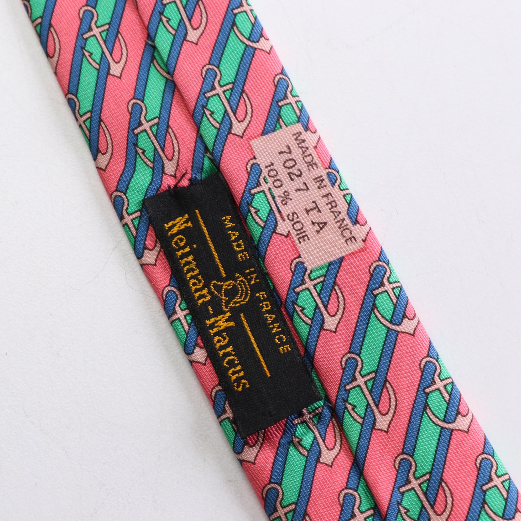 Hermès Patterned Hand-Stitched Silk Neckties