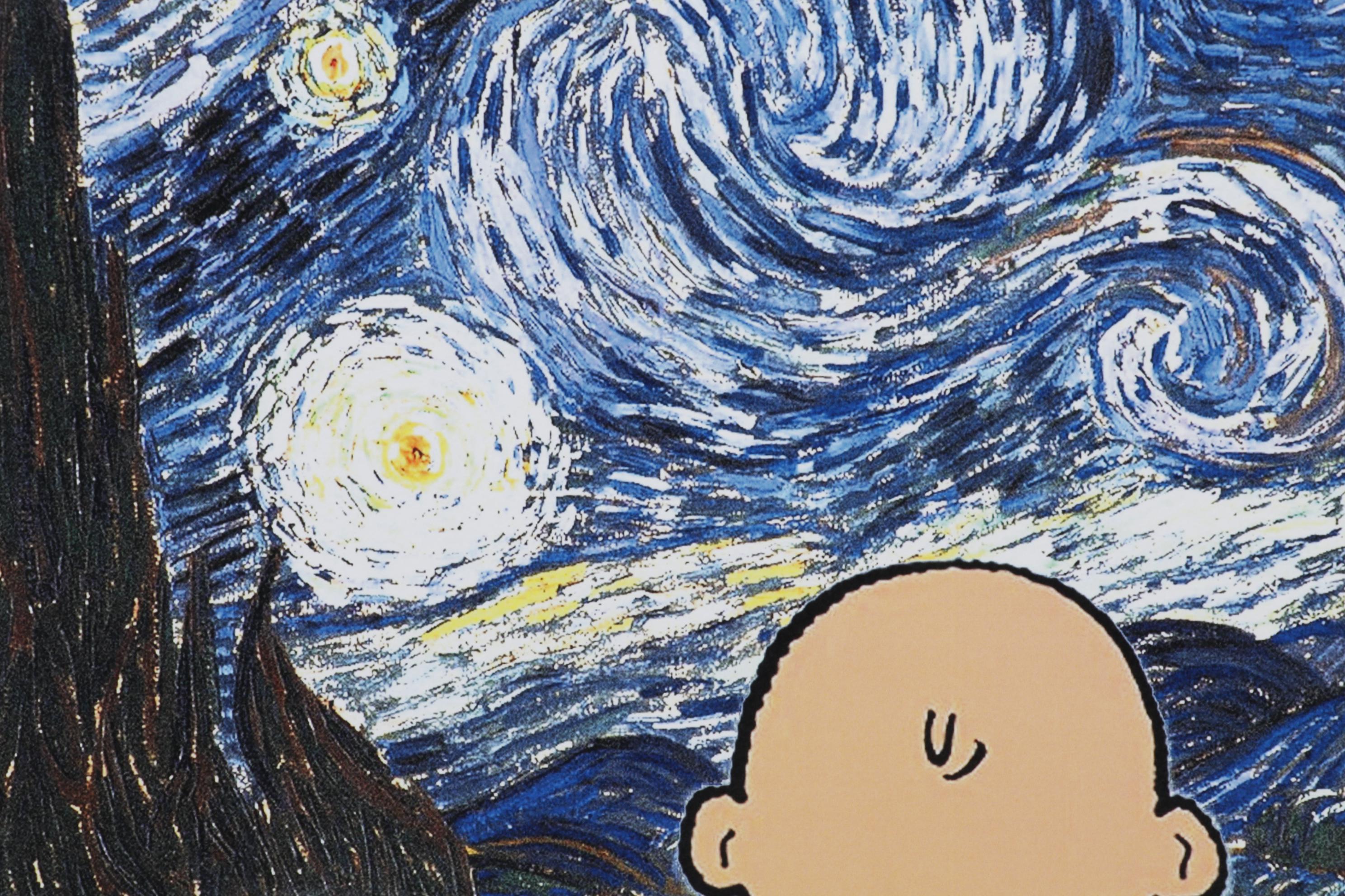 Death NYC Digital Pop Art Print "Snoopy and Charlie Brown Homage to Van Gogh"