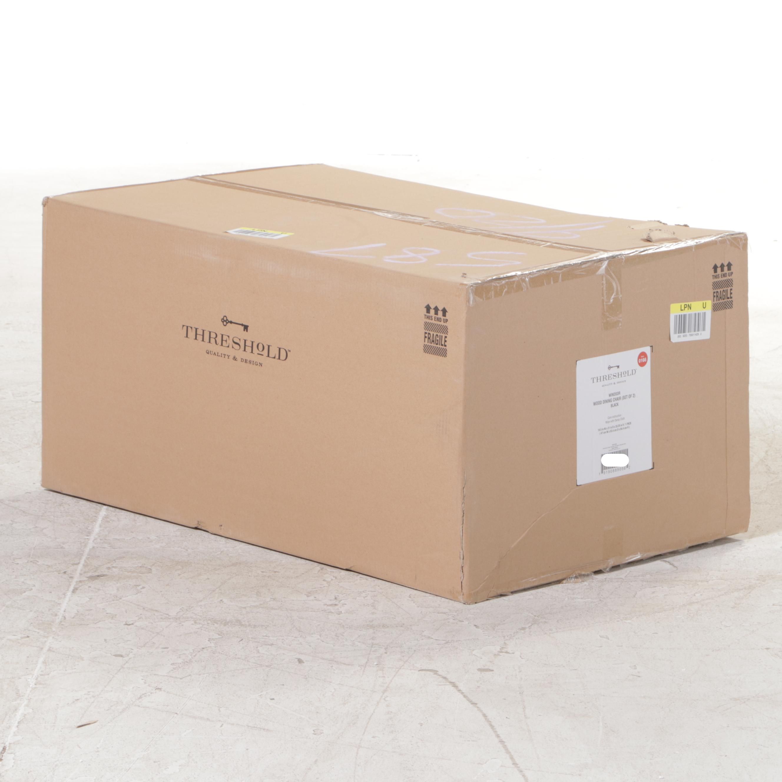 Pair of Threshold Windsor Dining Chairs in Black