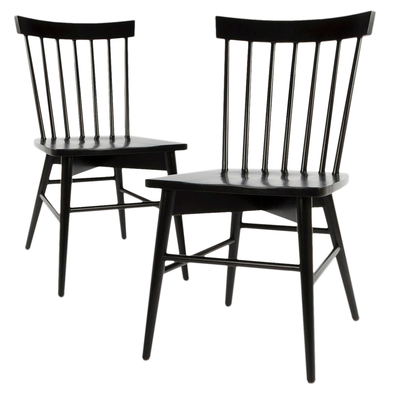 Pair of Threshold Windsor Dining Chairs in Black
