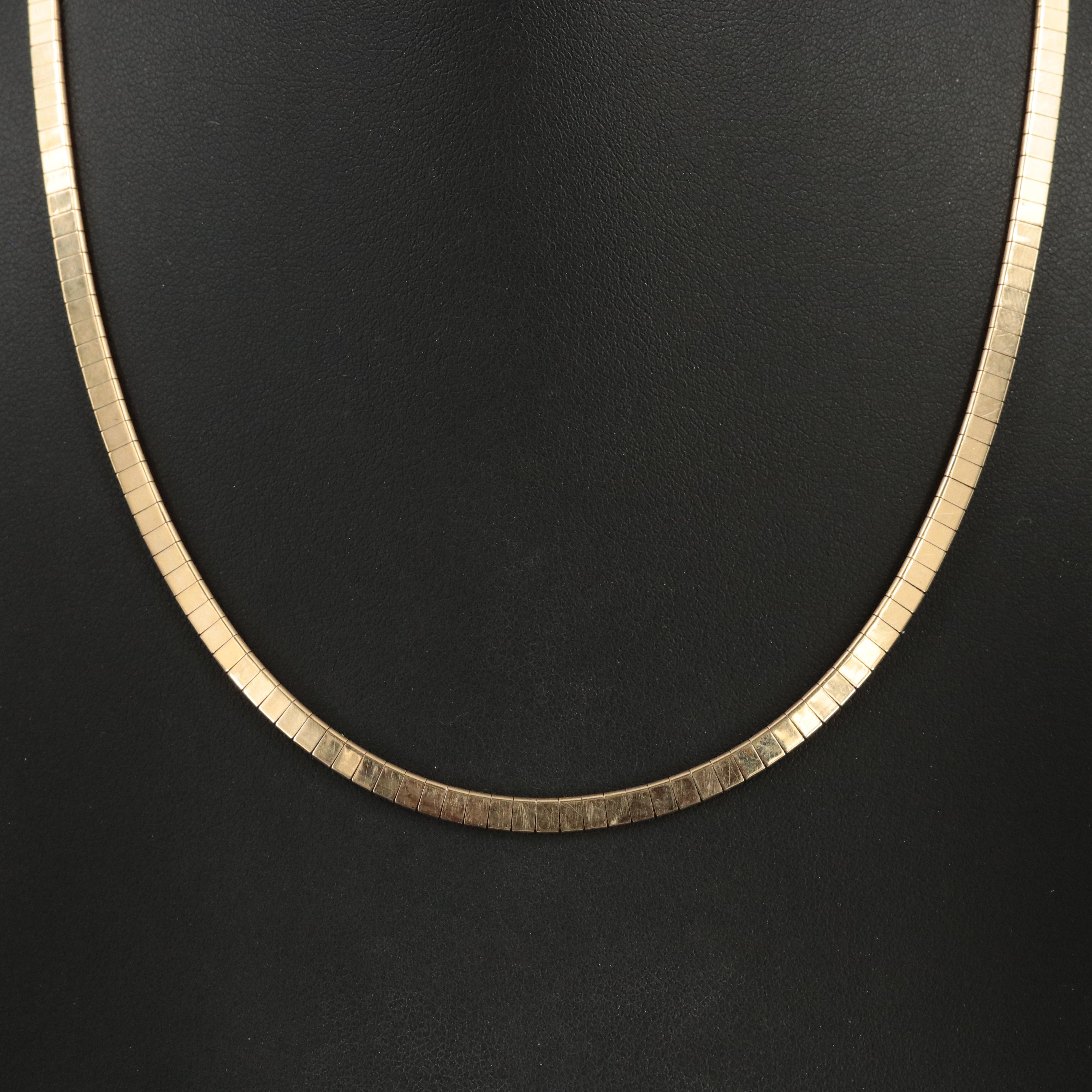 Italian 14K Omega Chain Necklace