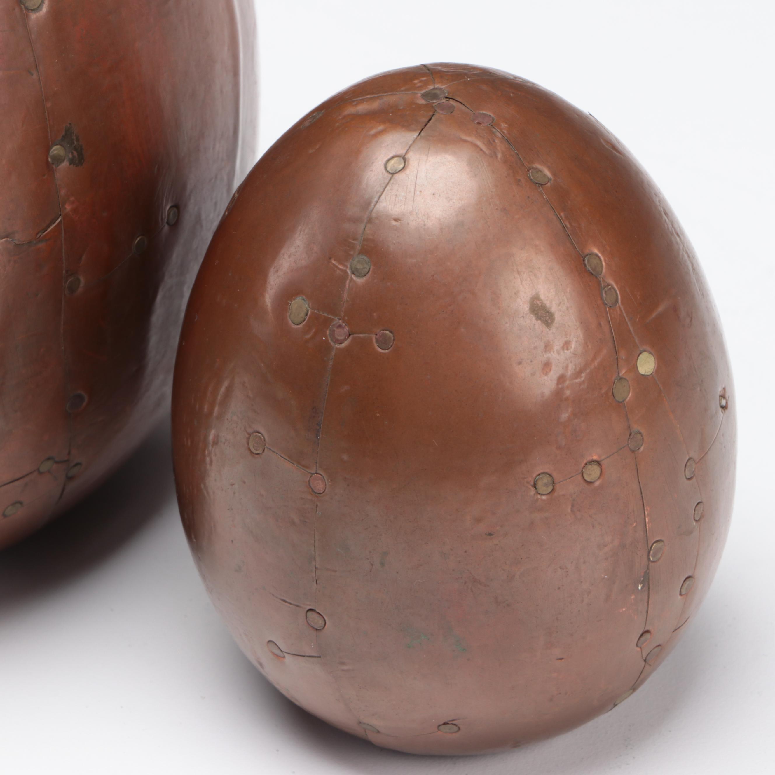 English Hand-Wrought Copper Eggs