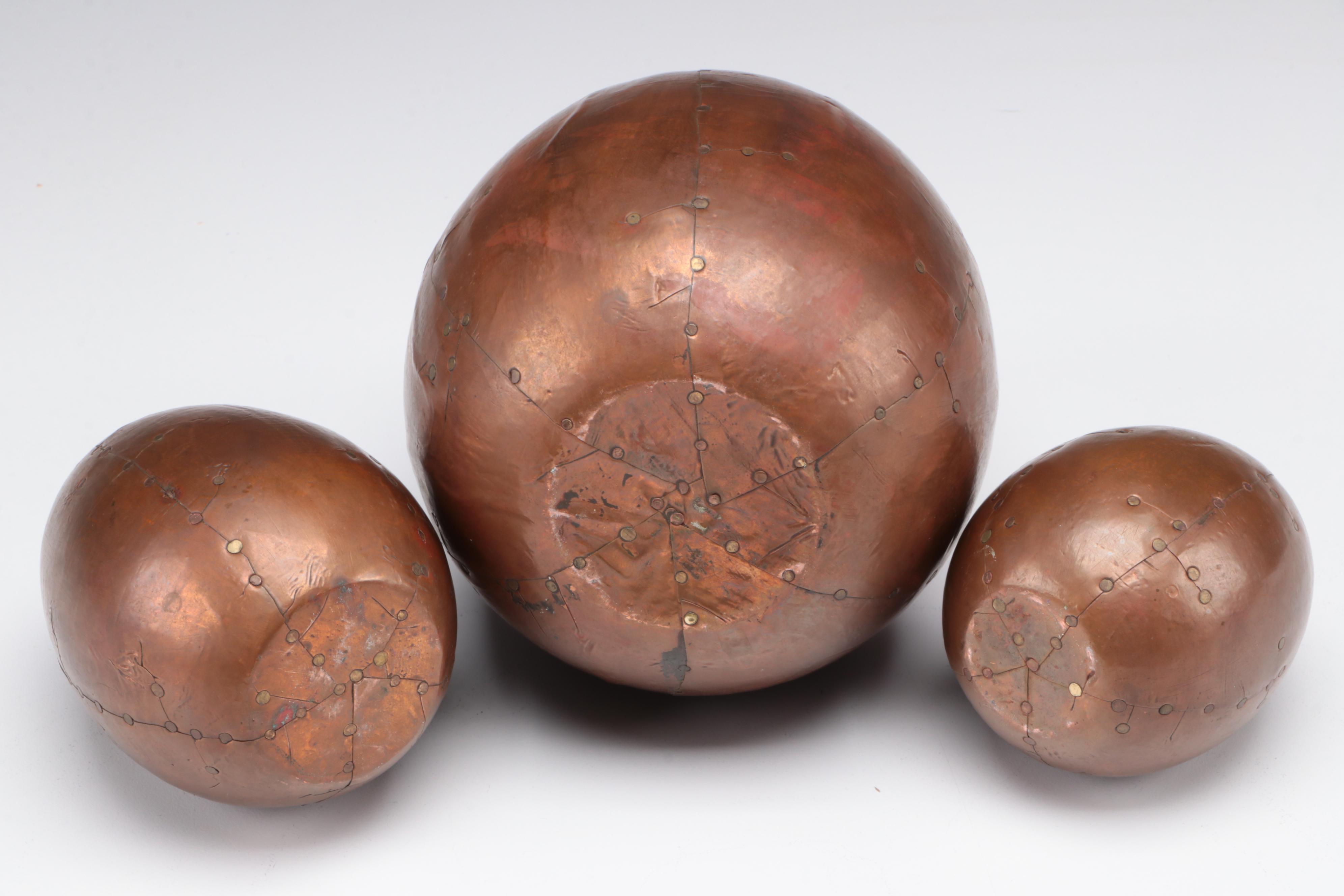English Hand-Wrought Copper Eggs