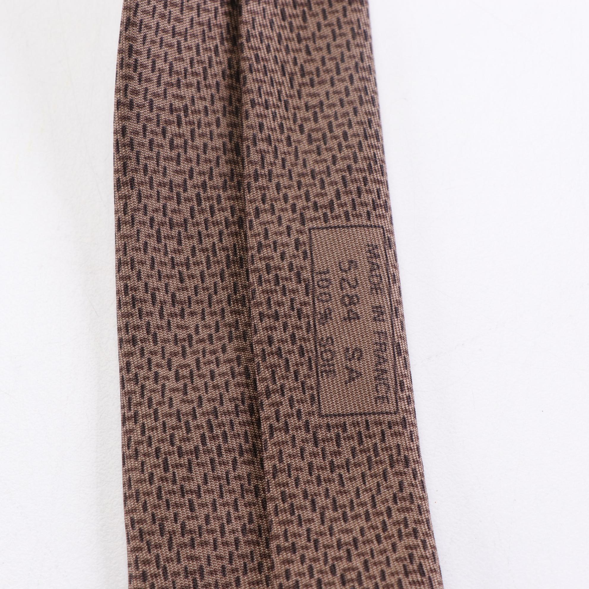 Hermès Patterned Hand-Stitched Silk Twill Neckties