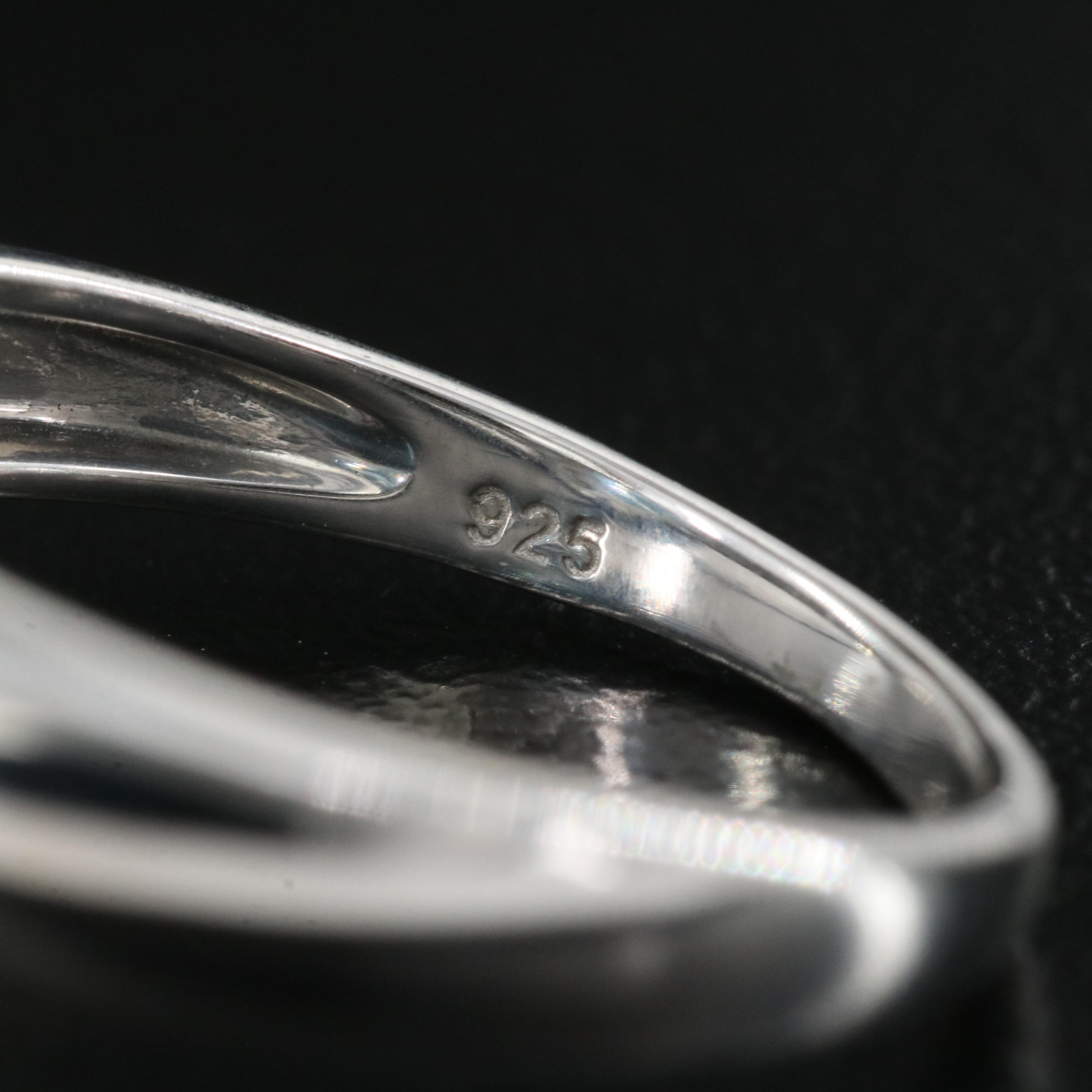 Sterling Swiss Blue Topaz and Marcasite Ring