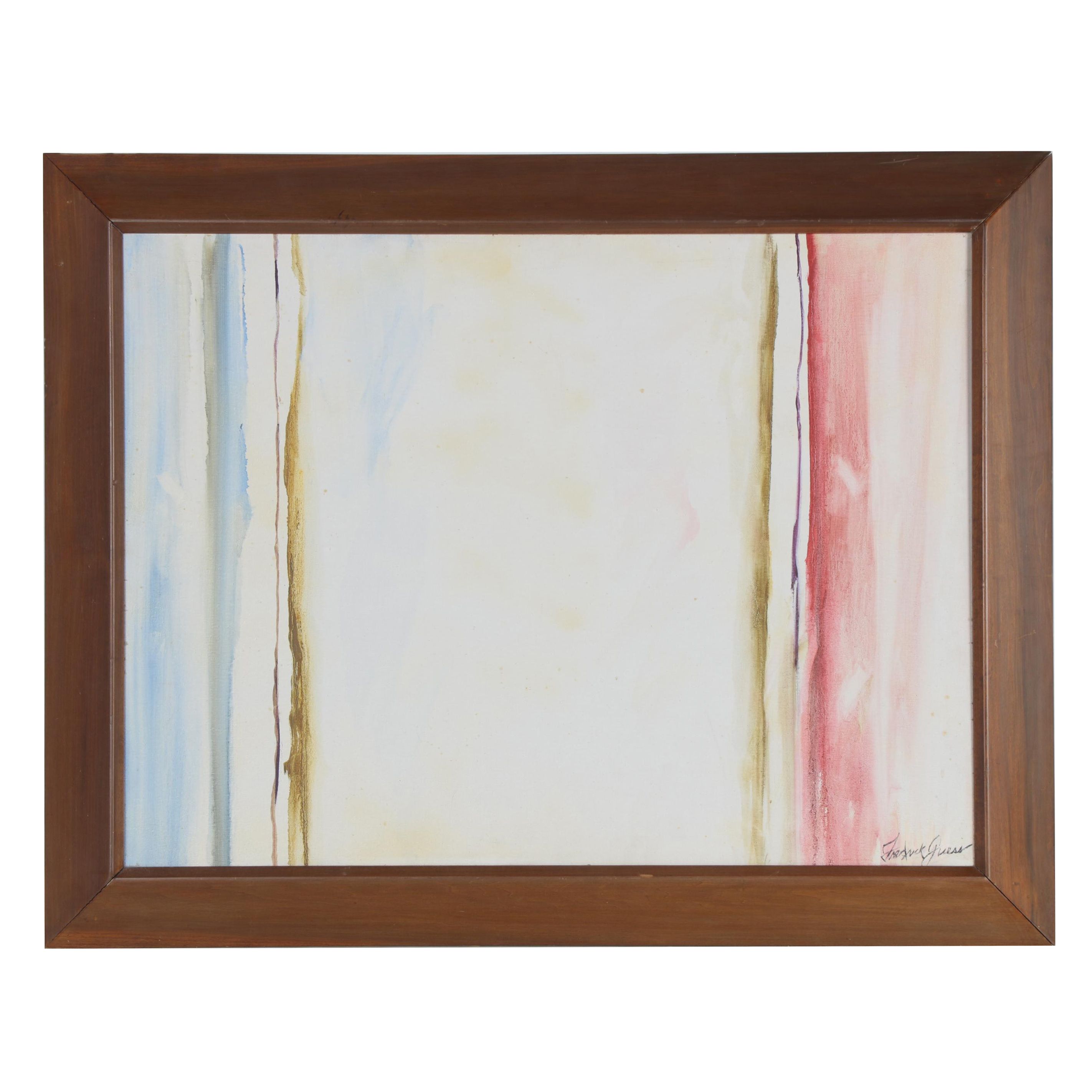 Fredrick Guess Non-Objective Oil Painting, Late 20th Century