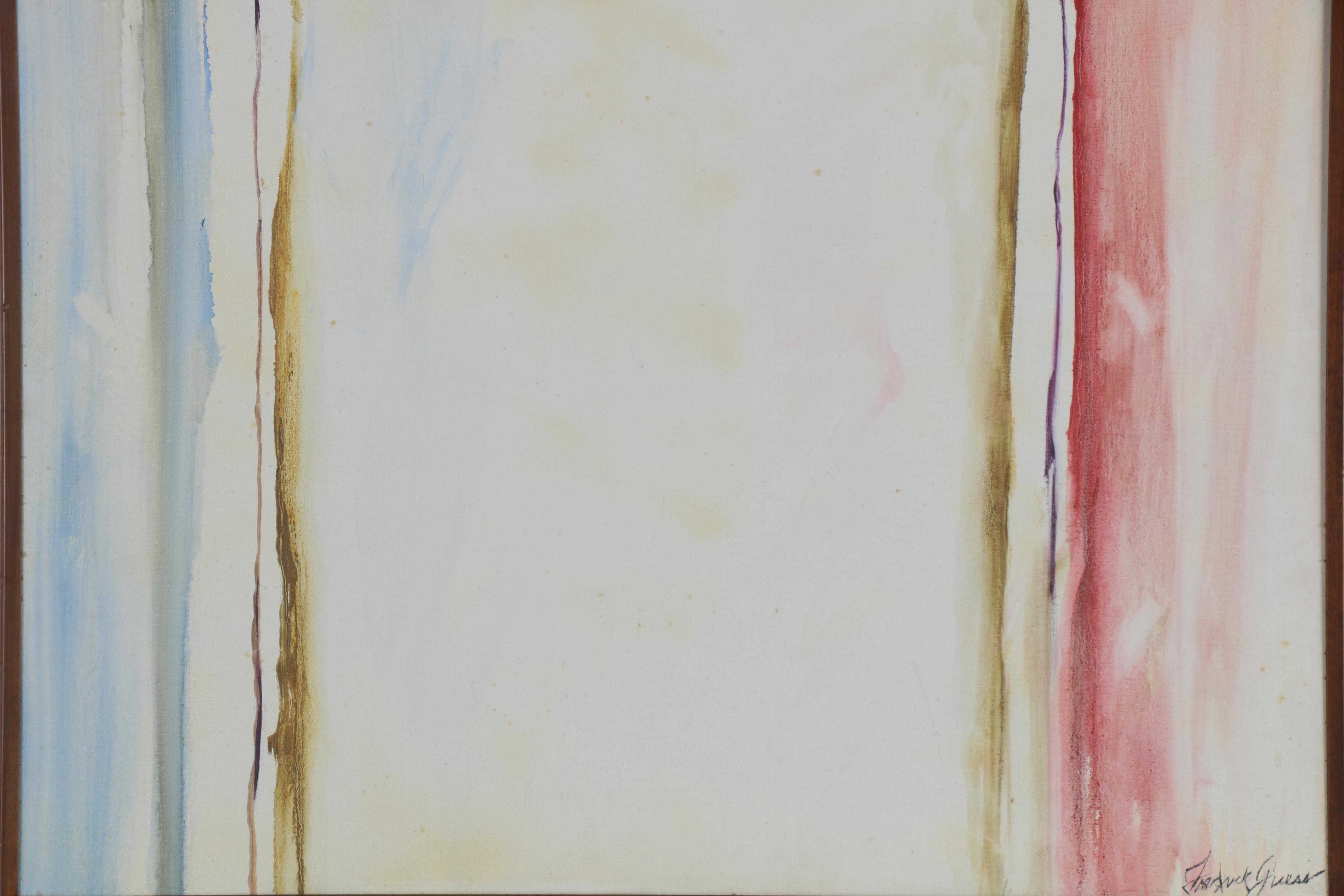 Fredrick Guess Non-Objective Oil Painting, Late 20th Century