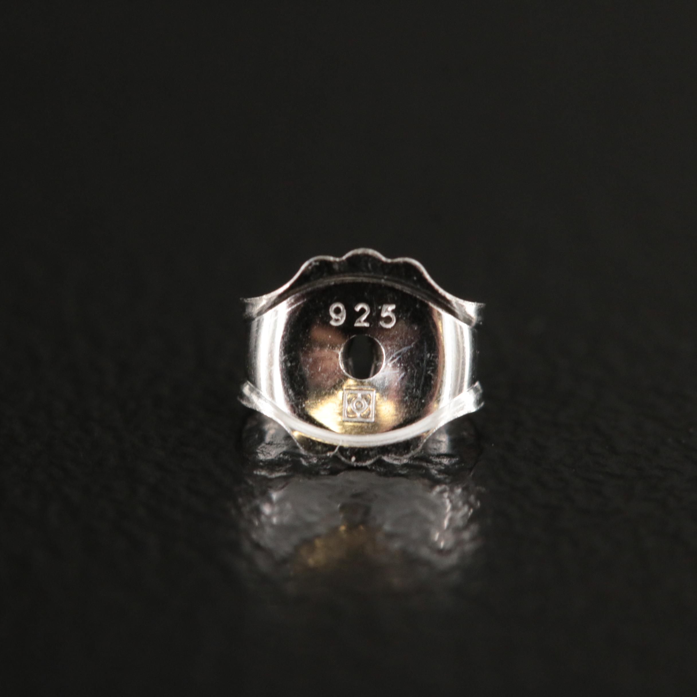 Sterling Sapphire Stud Earrings