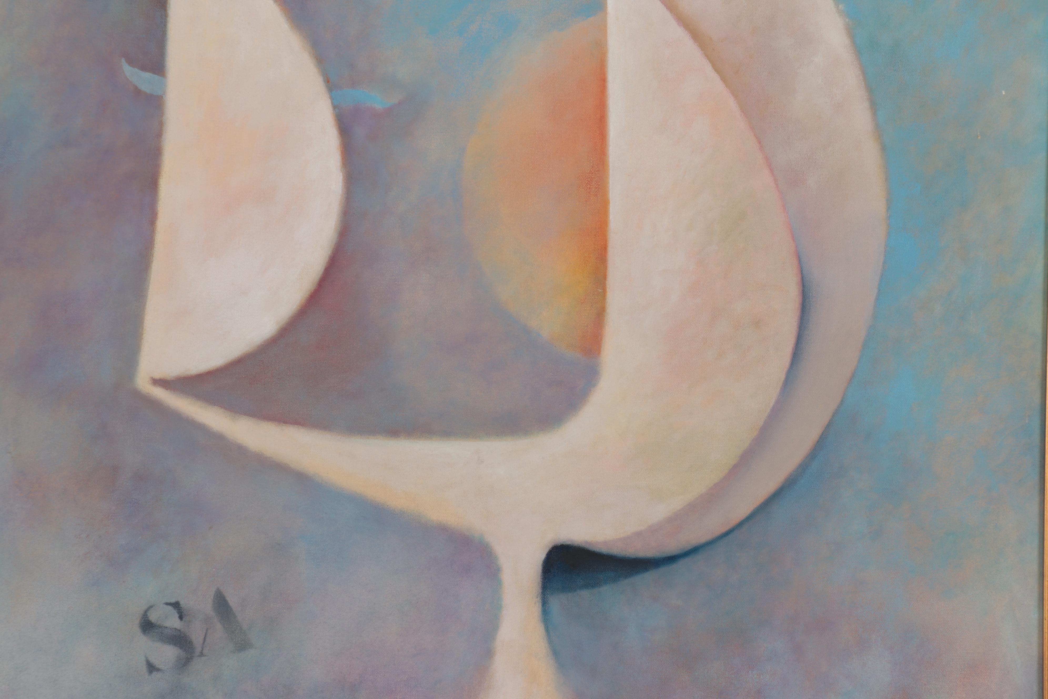 Frank R. Carmelitano Abstract Oil Painting, 1995