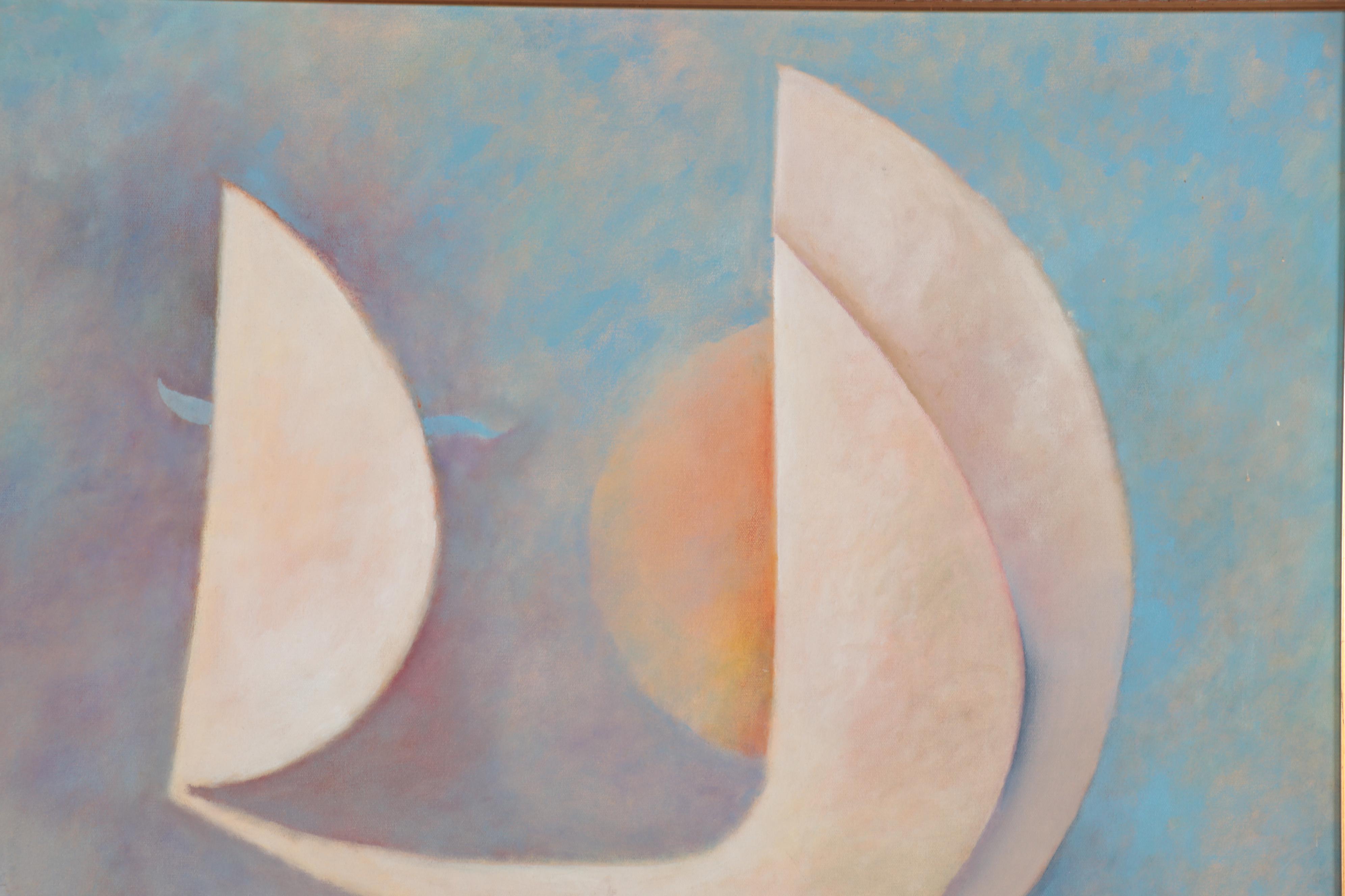 Frank R. Carmelitano Abstract Oil Painting, 1995