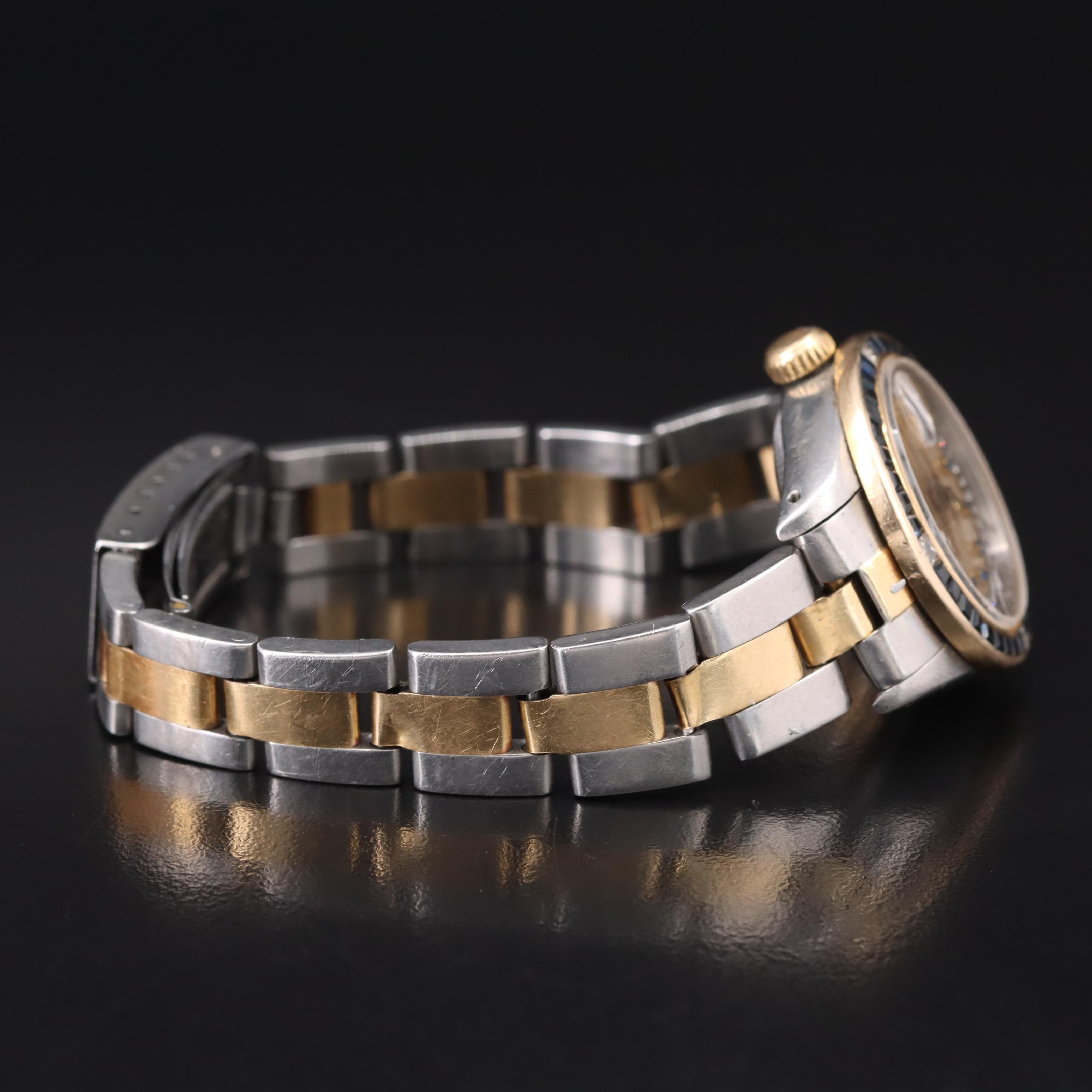 1989 Rolex Sapphire and Diamond Datejust Watch