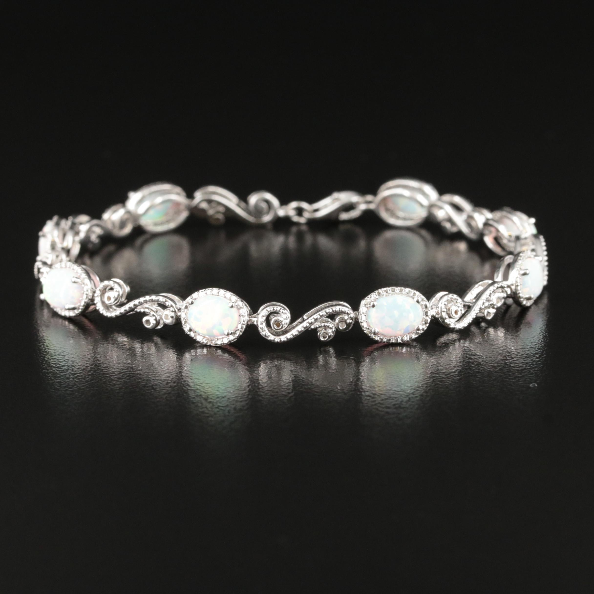 Sterling Opal Bracelet
