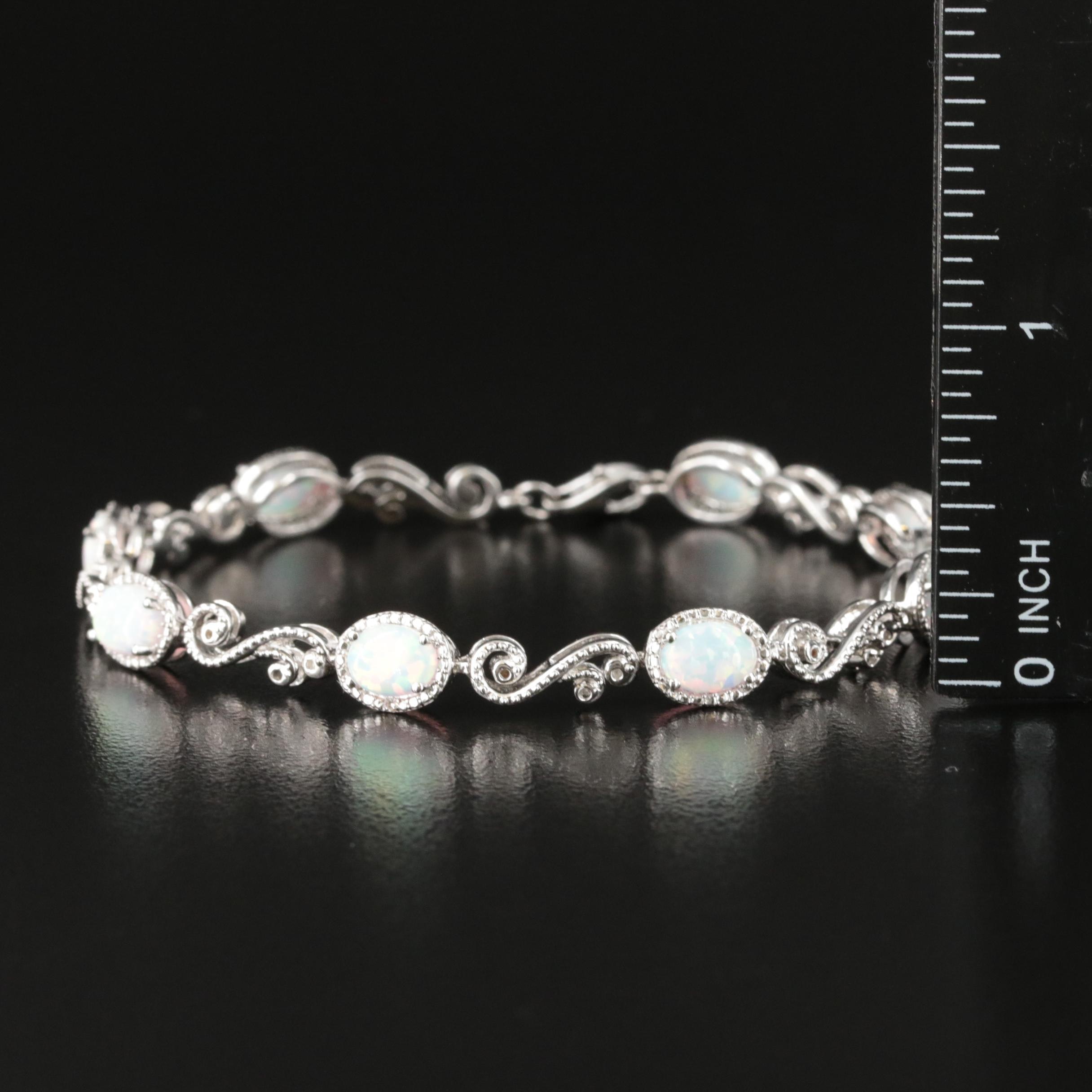 Sterling Opal Bracelet