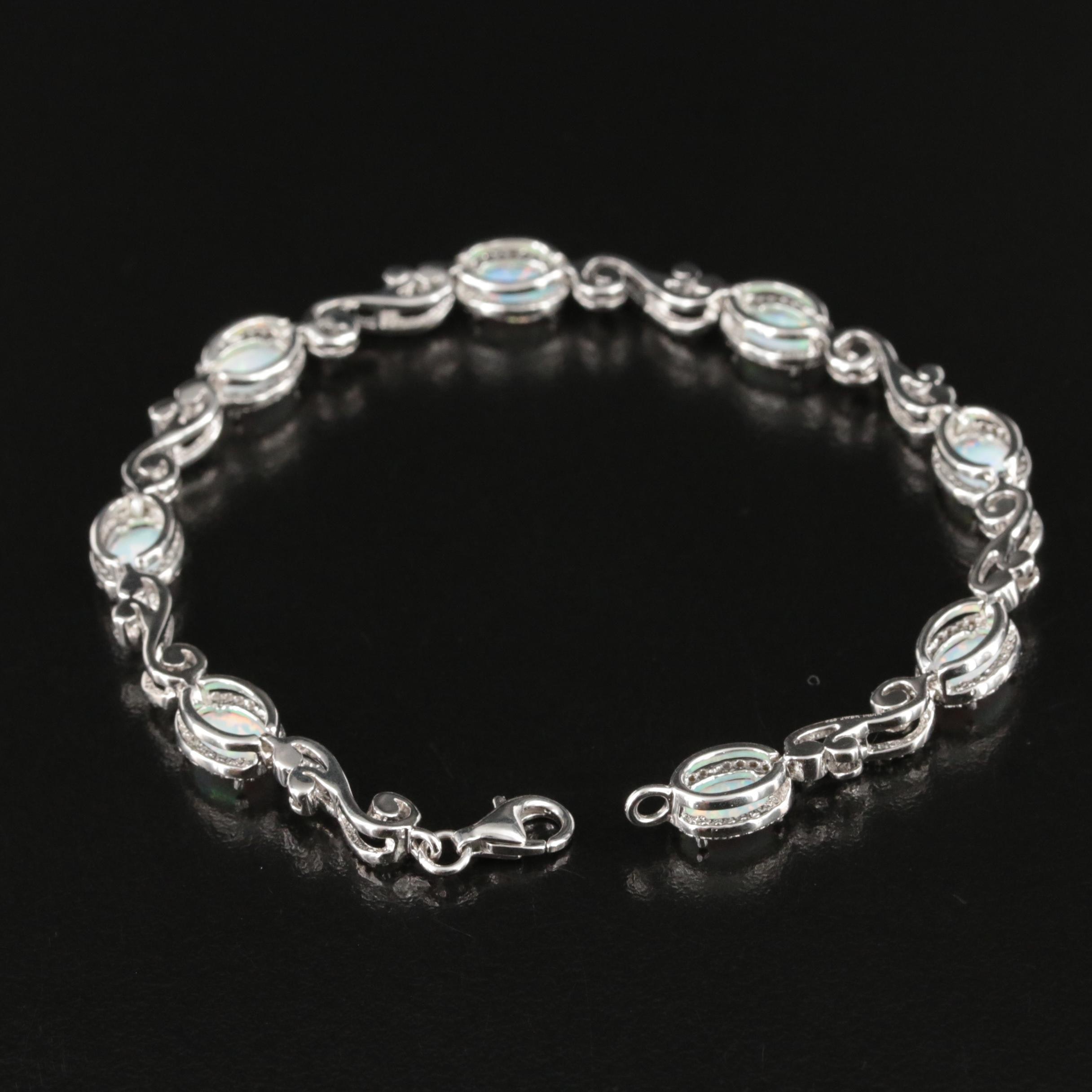 Sterling Opal Bracelet