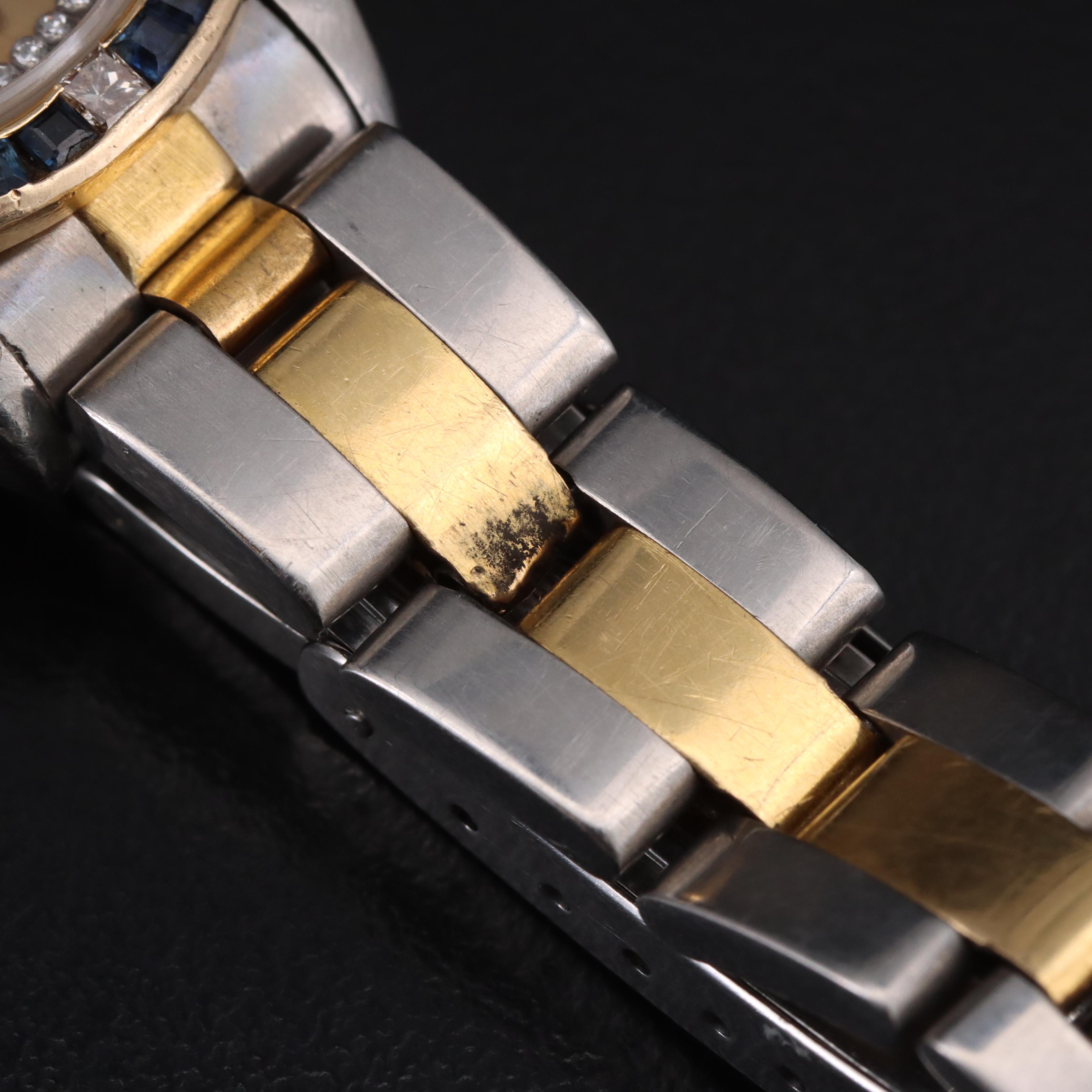 1989 Rolex Sapphire and Diamond Datejust Watch