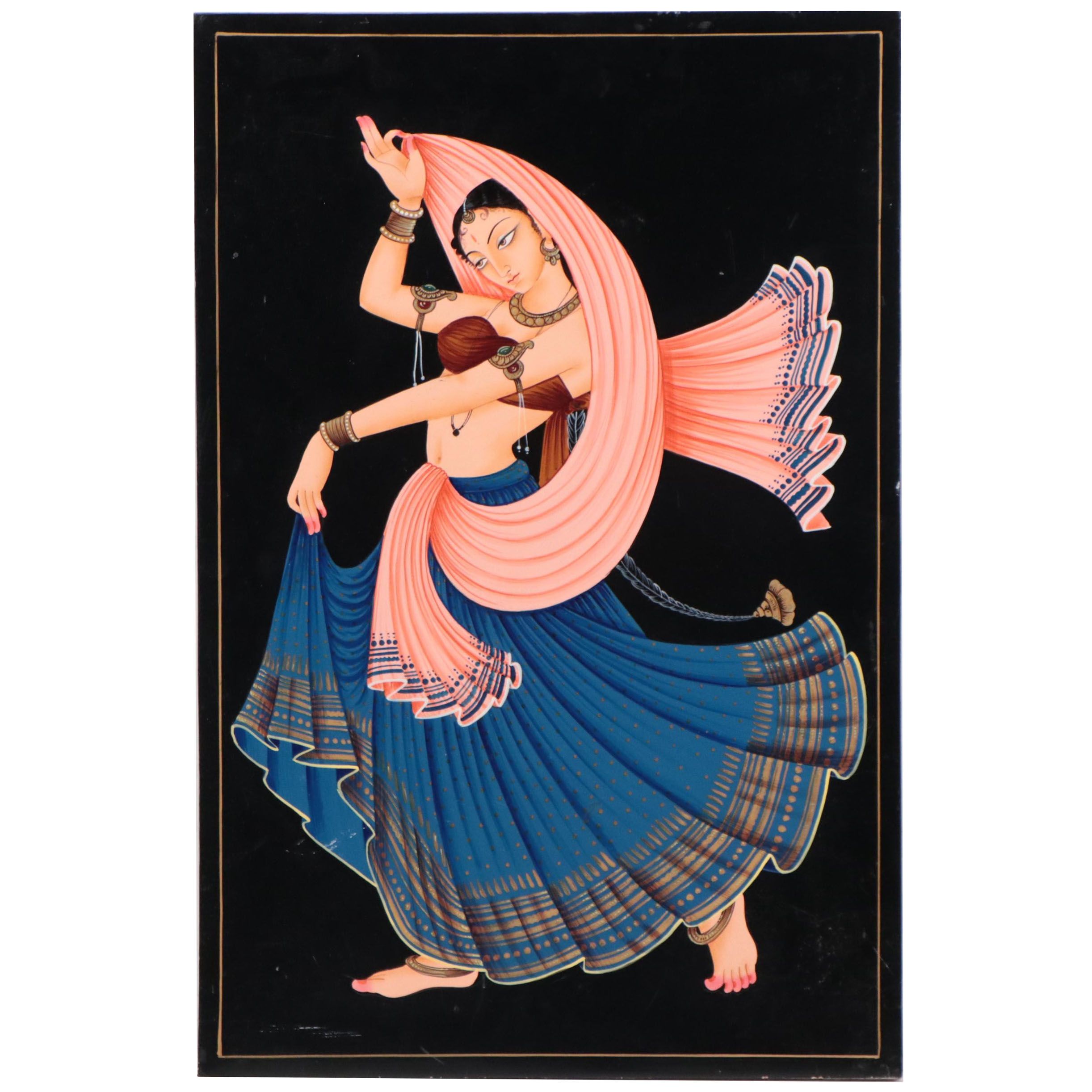 Indian School Painting of Dancing Woman