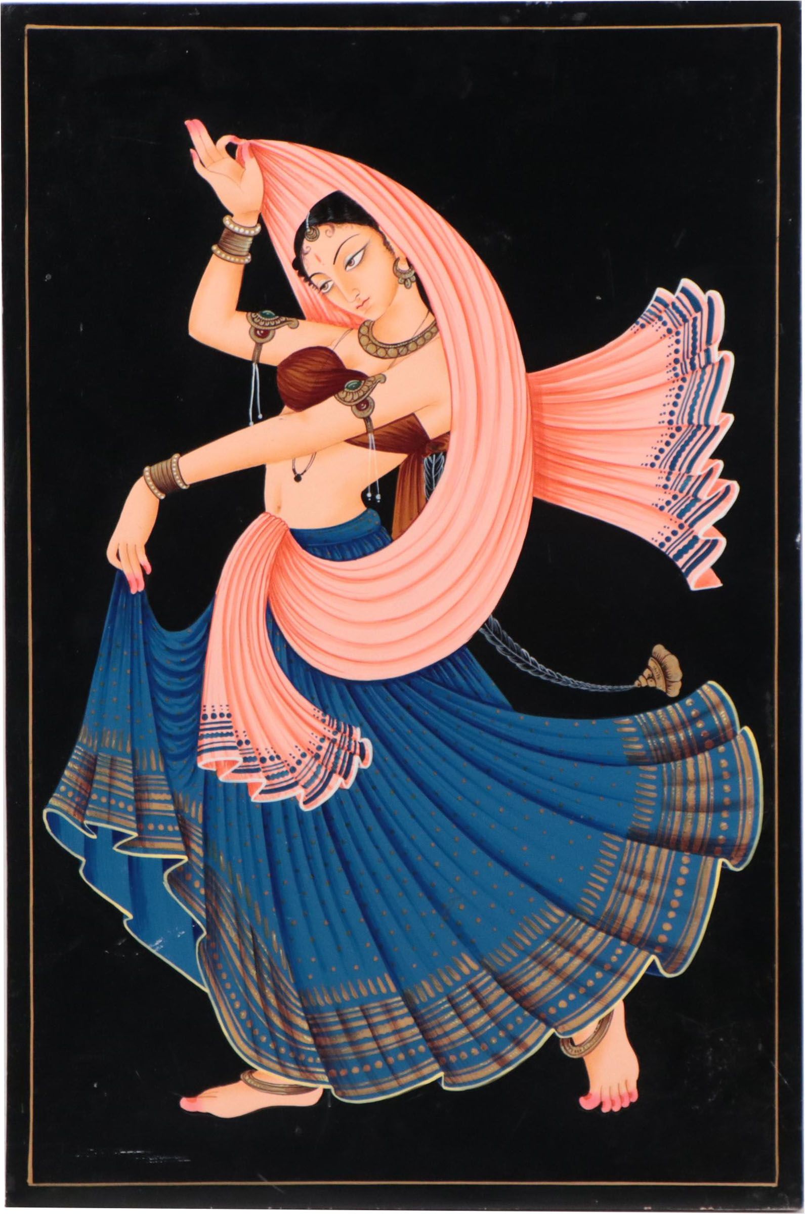 Indian School Painting of Dancing Woman