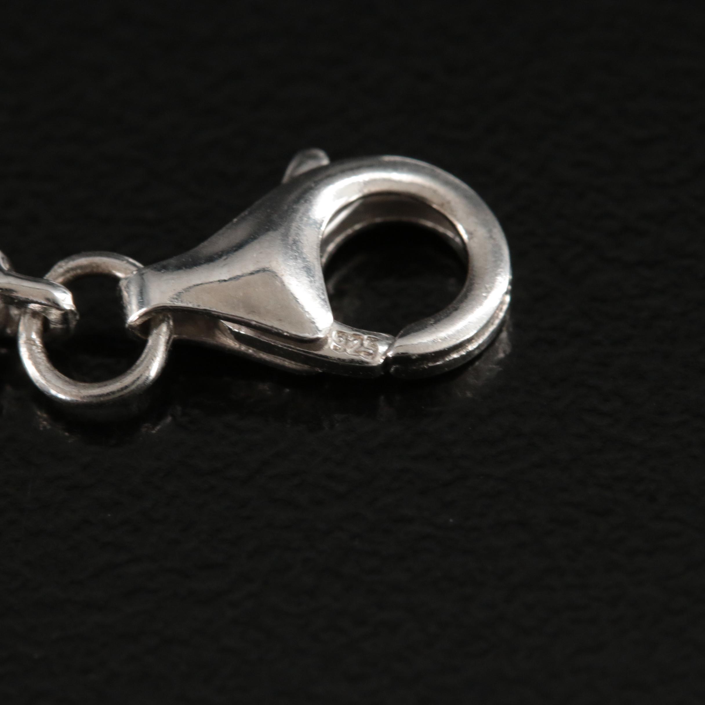 Sterling Sapphire and Diamond Bracelet