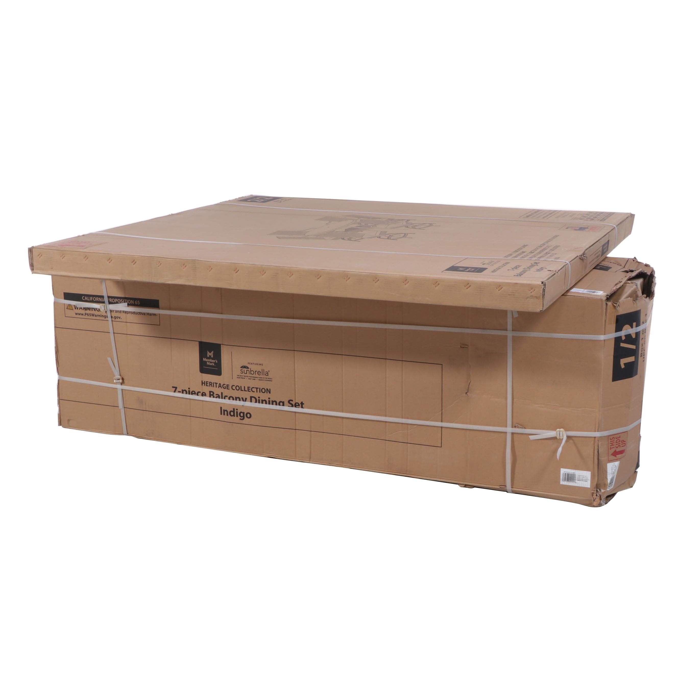 Member's Mark Heritage Collection Indigo 7-Piece Balcony Dining Set