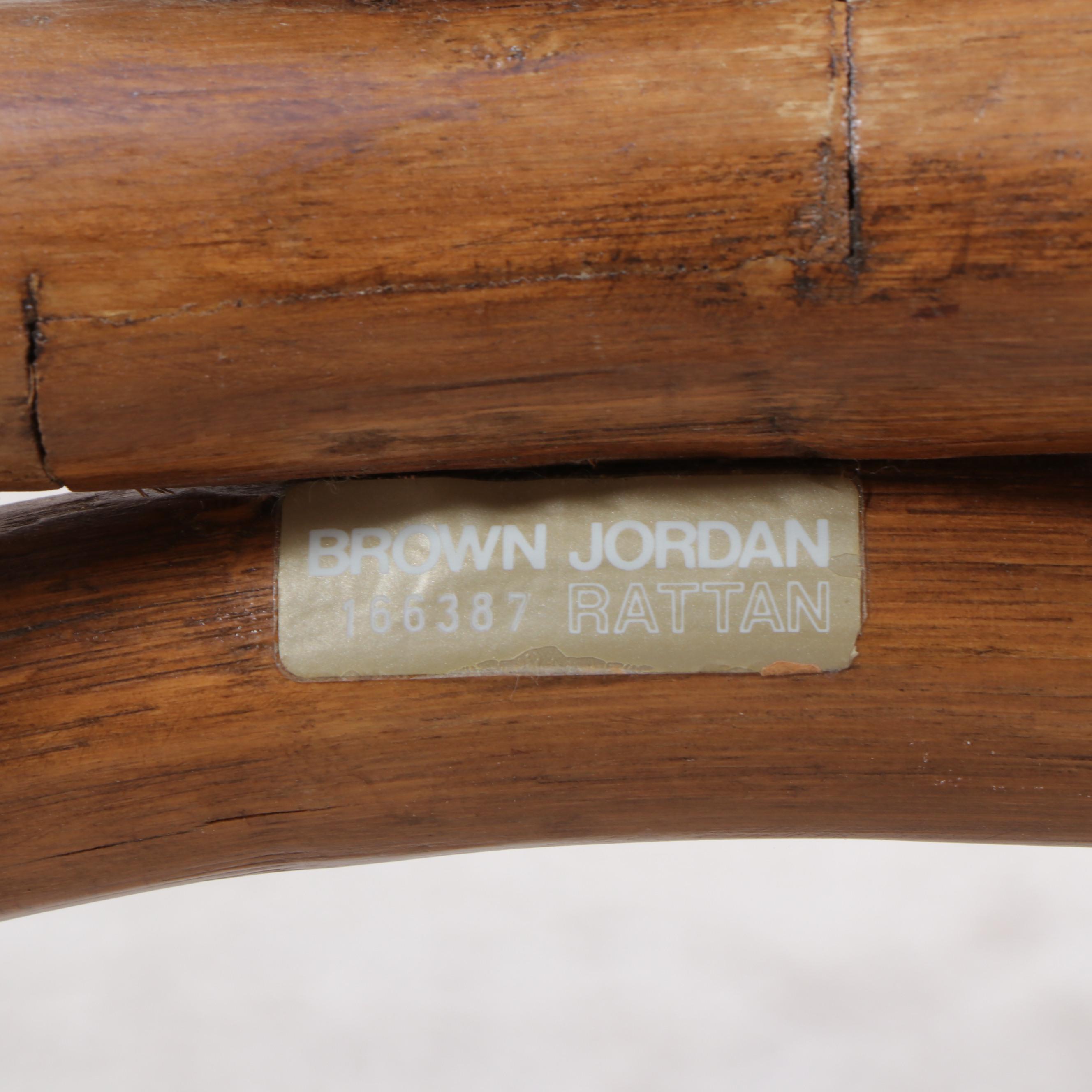 Five-Piece Brown Jordan Rattan Patio Dining Set