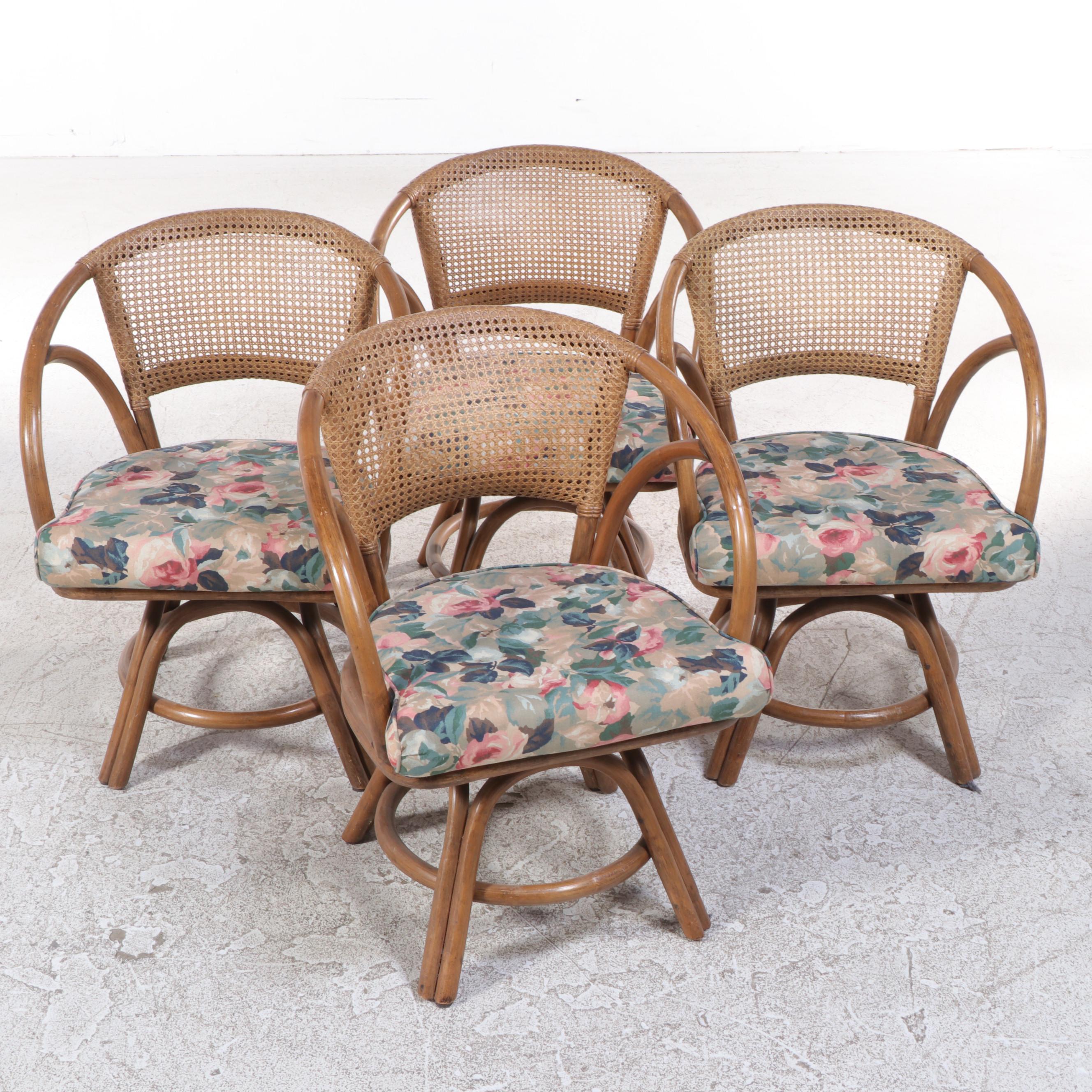 Five-Piece Brown Jordan Rattan Patio Dining Set