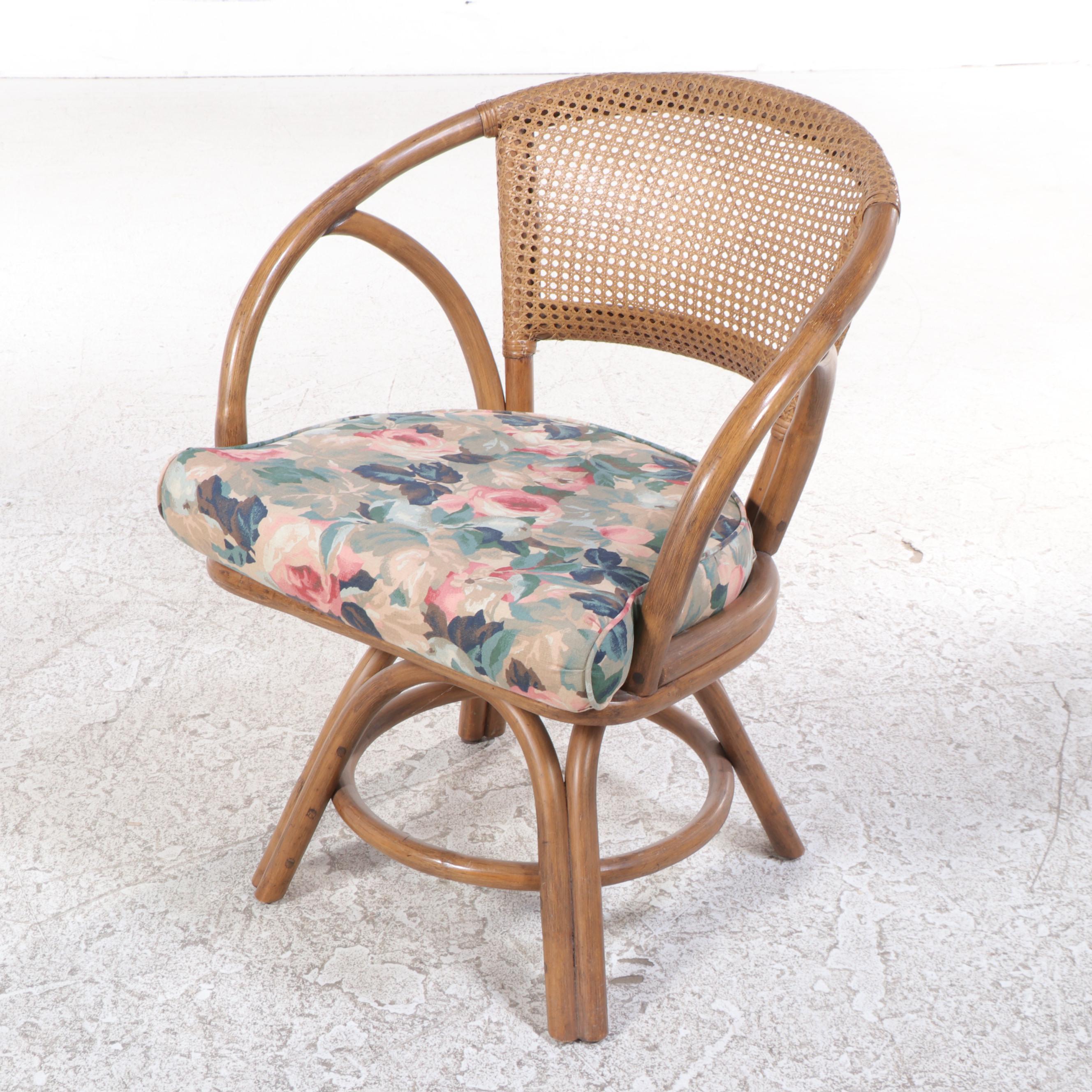 Five-Piece Brown Jordan Rattan Patio Dining Set