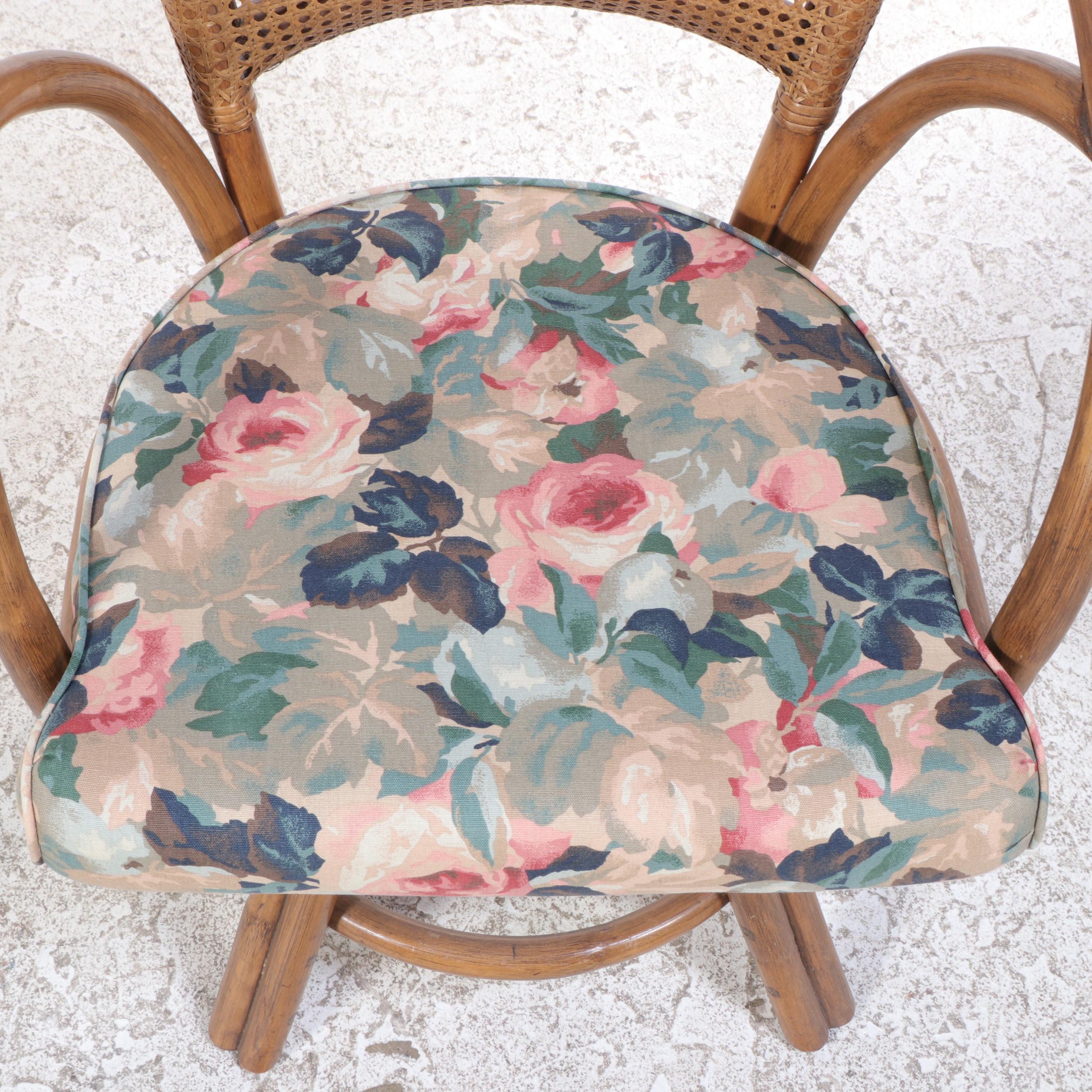 Five-Piece Brown Jordan Rattan Patio Dining Set