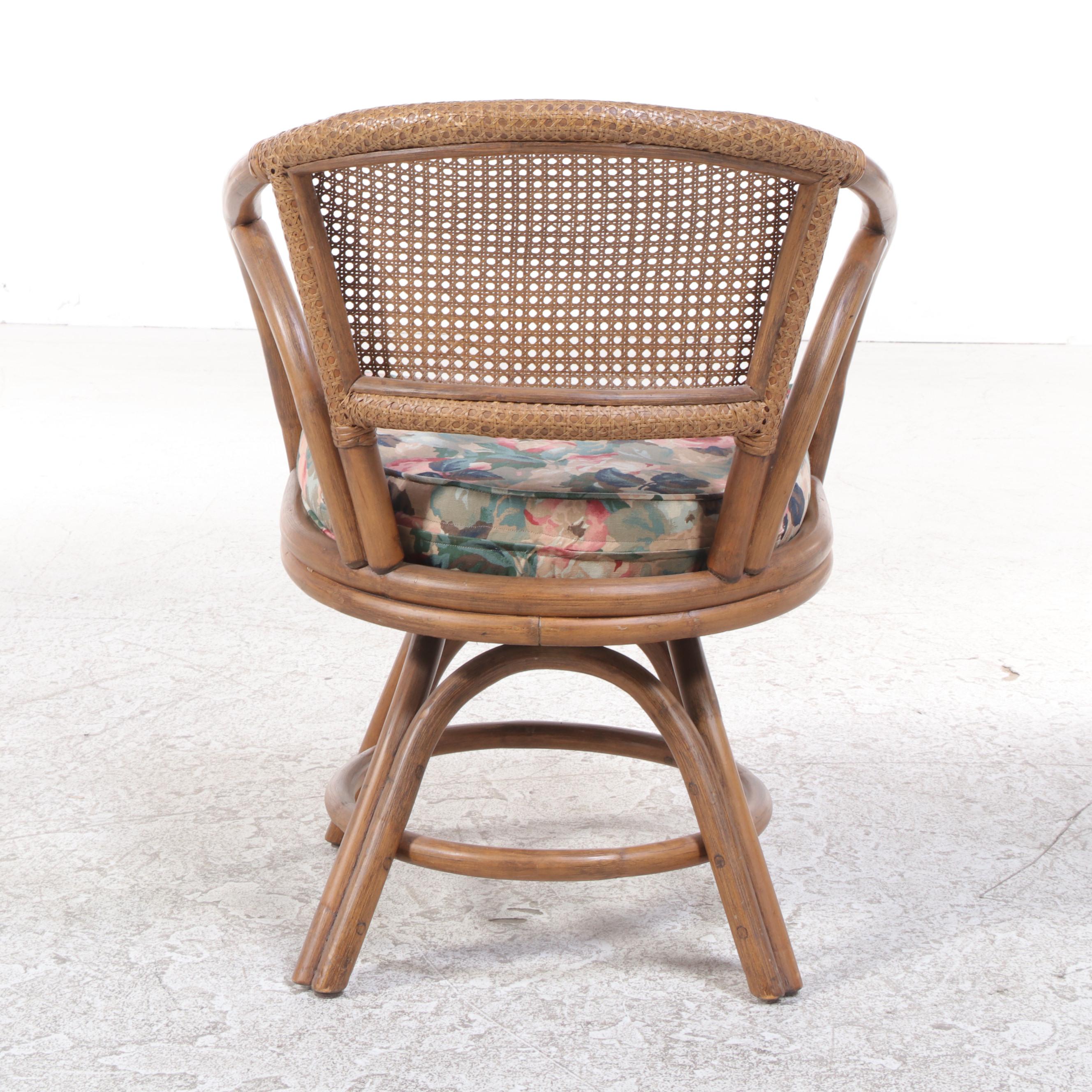 Five-Piece Brown Jordan Rattan Patio Dining Set