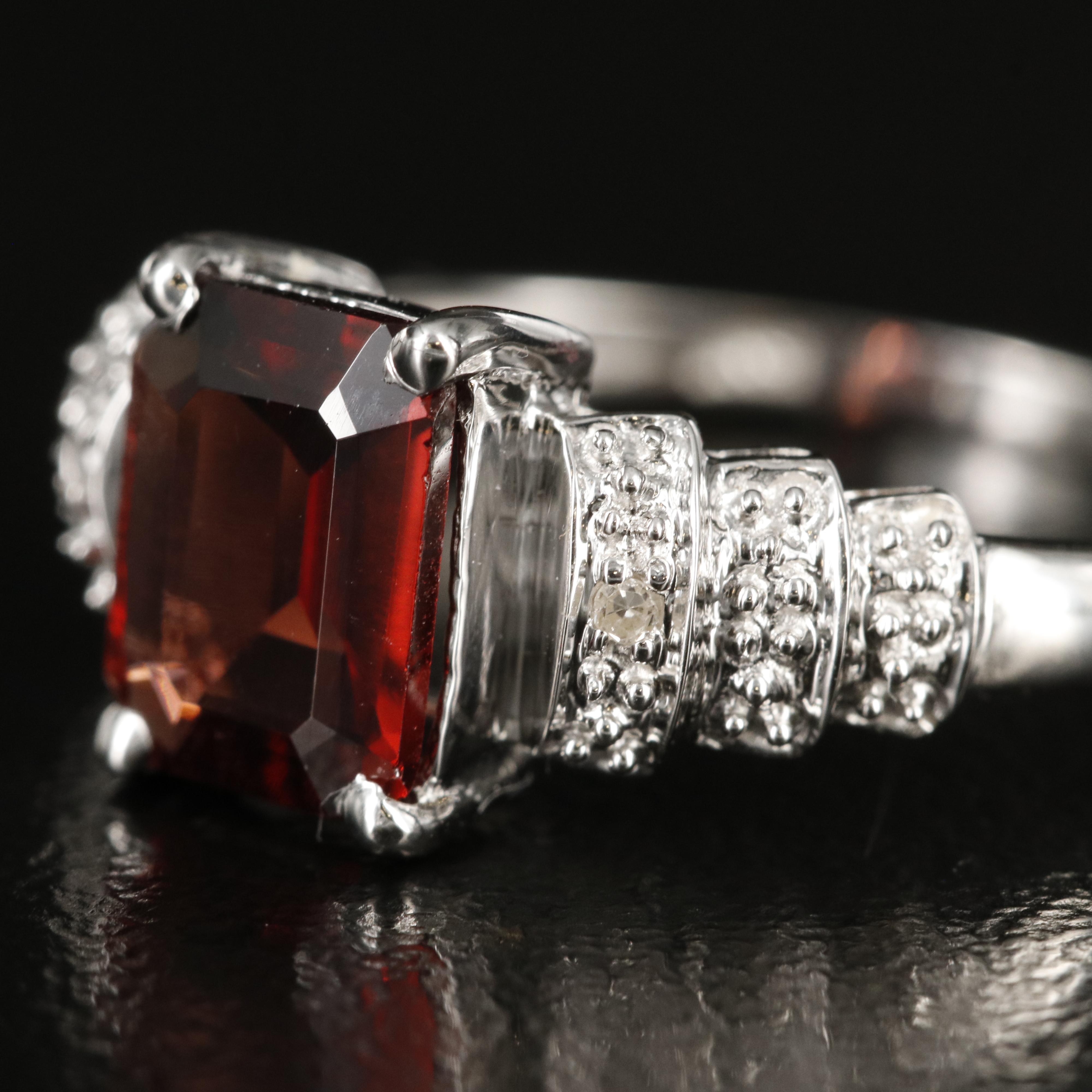 10K Rings Including Garnet and Diamond