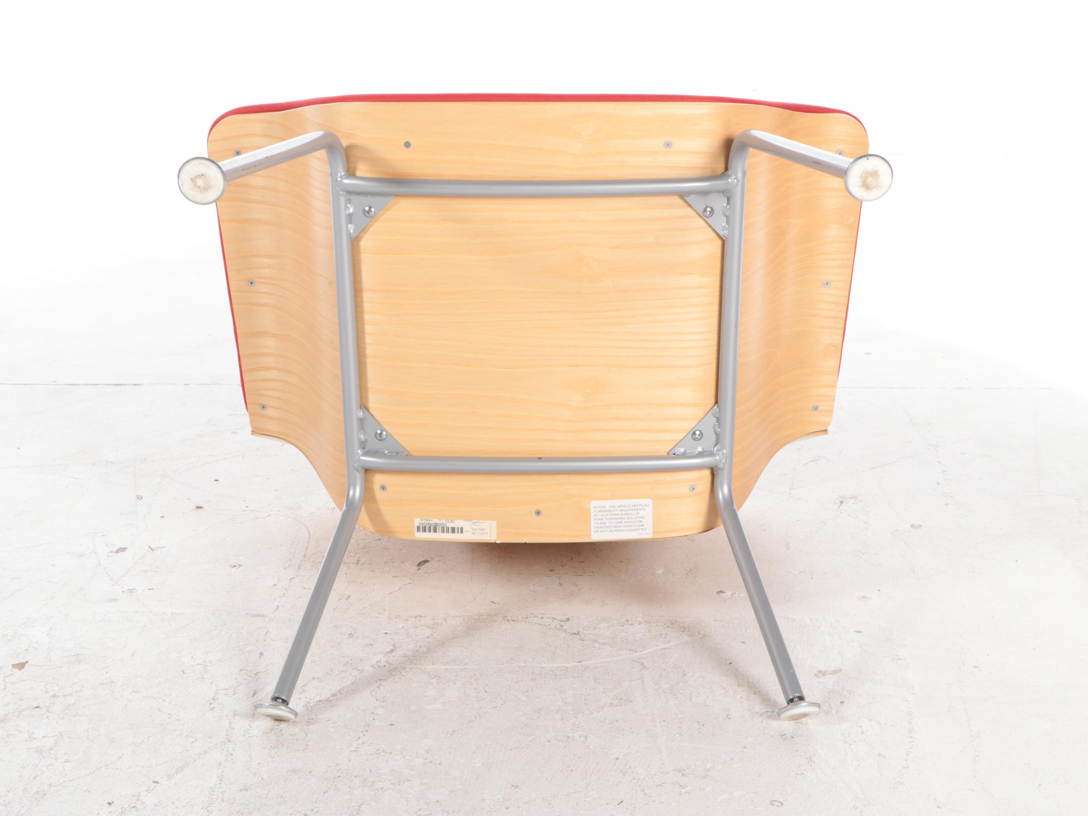 Brian Kane for Herman Miller "Swoop" Laminated Ash and Steel Lounge Chair