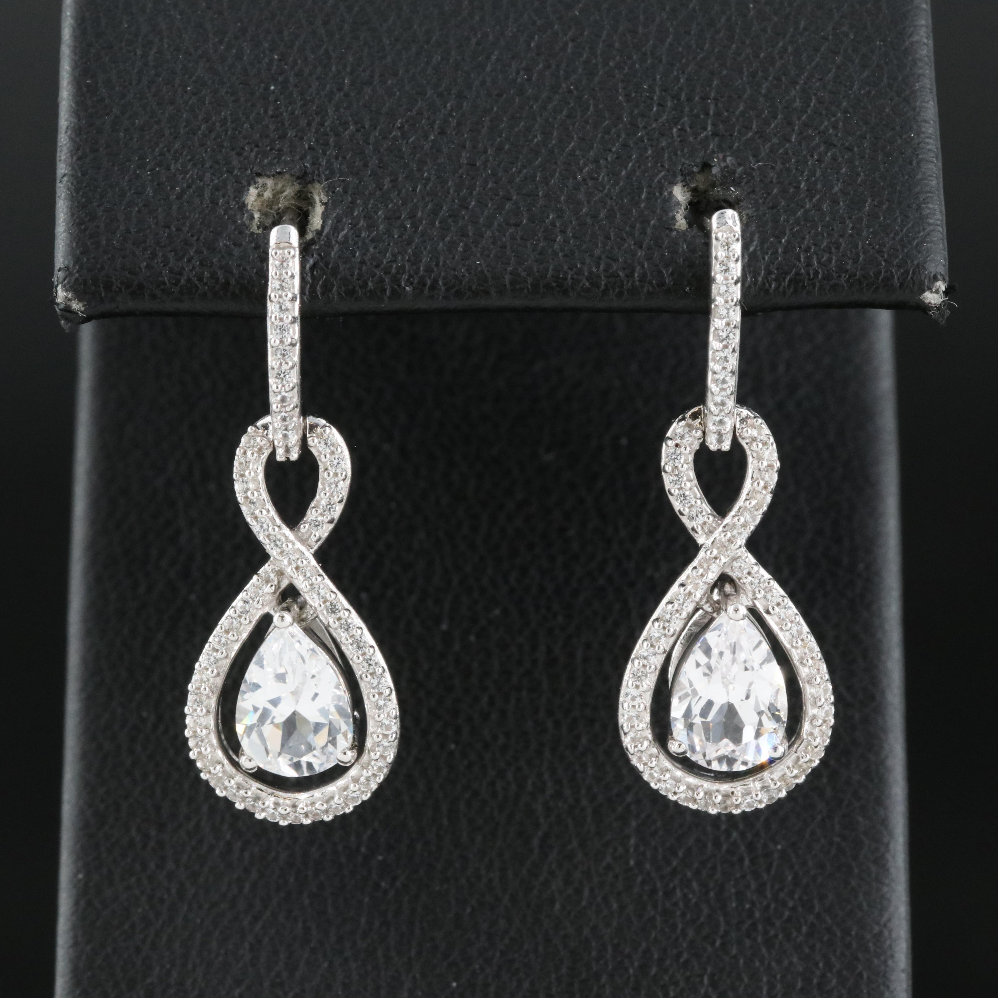 Sterling White Sapphire Earrings