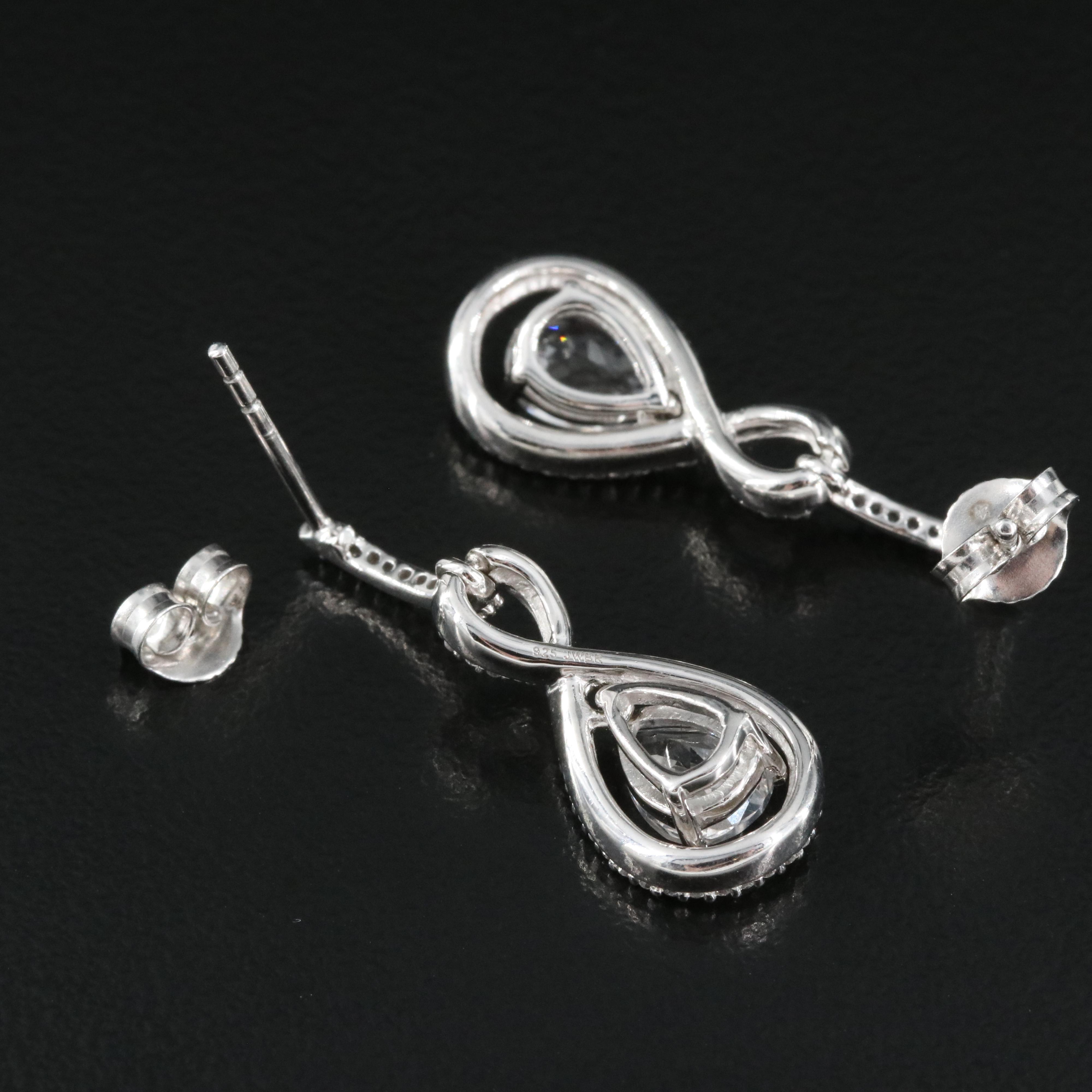 Sterling White Sapphire Earrings