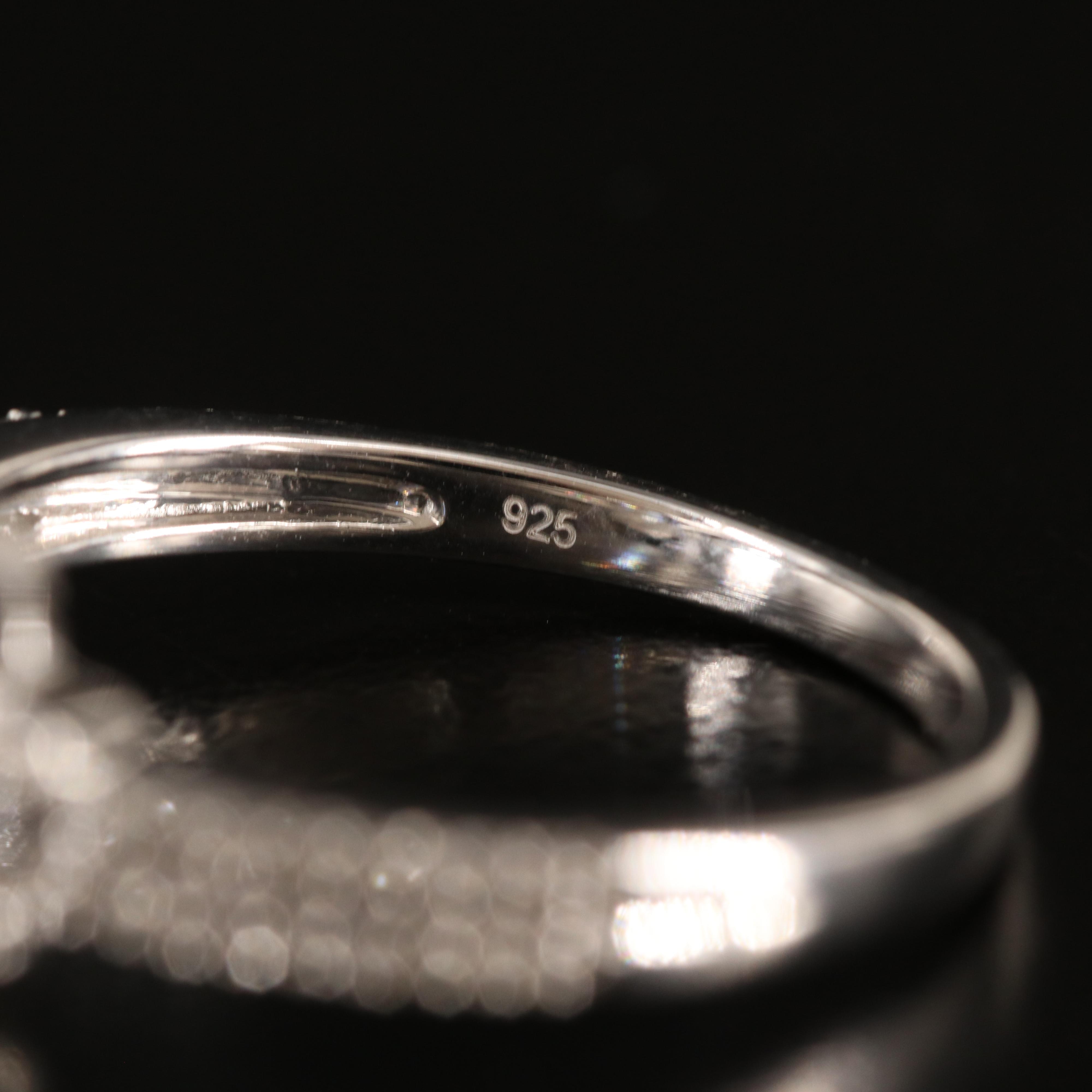 Sterling Aquamarine and Sapphire Ring