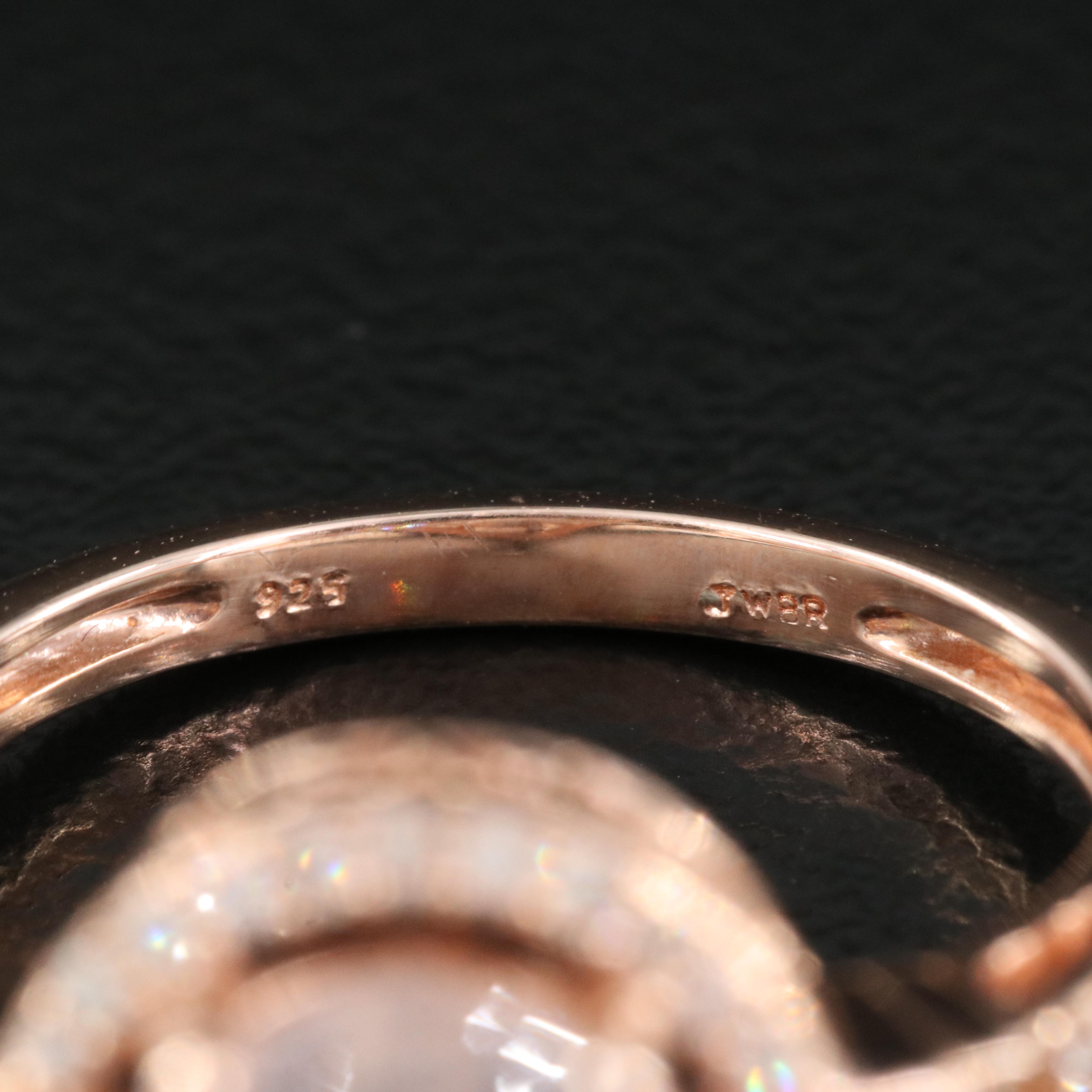 Sterling Quartz and Diamond Ring