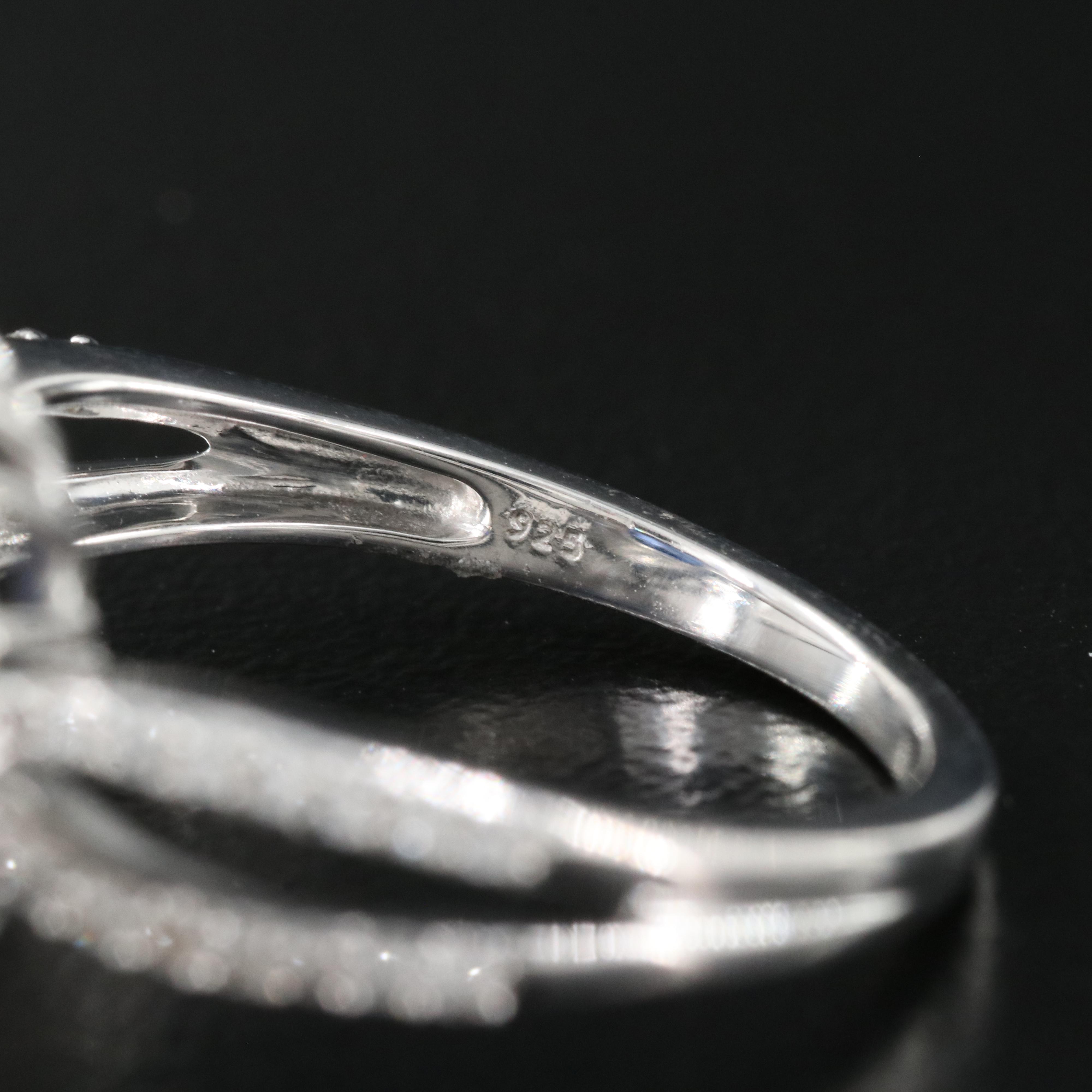 Sterling Sapphire and White Sapphire Ring