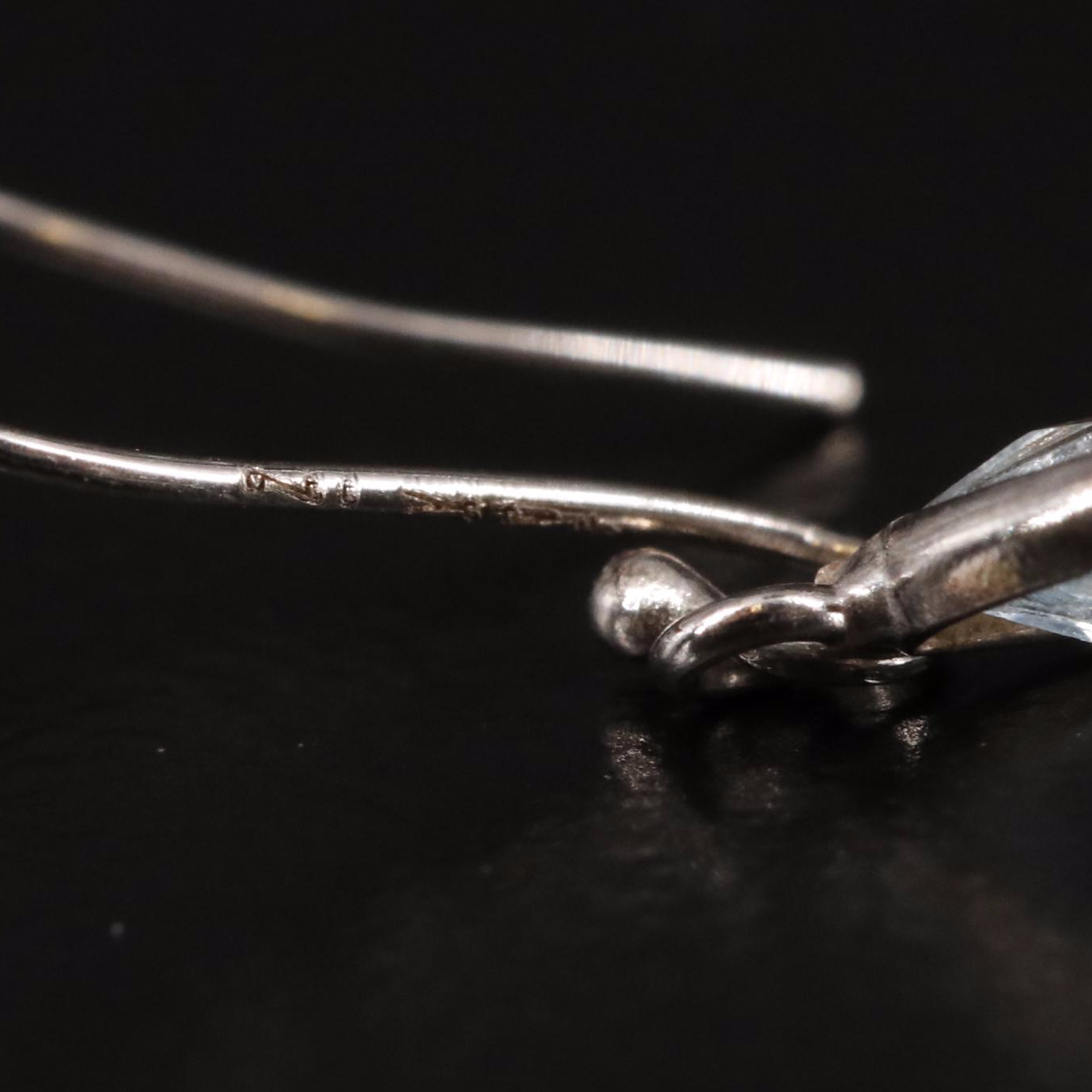 14K Blue Topaz Drop Earrings