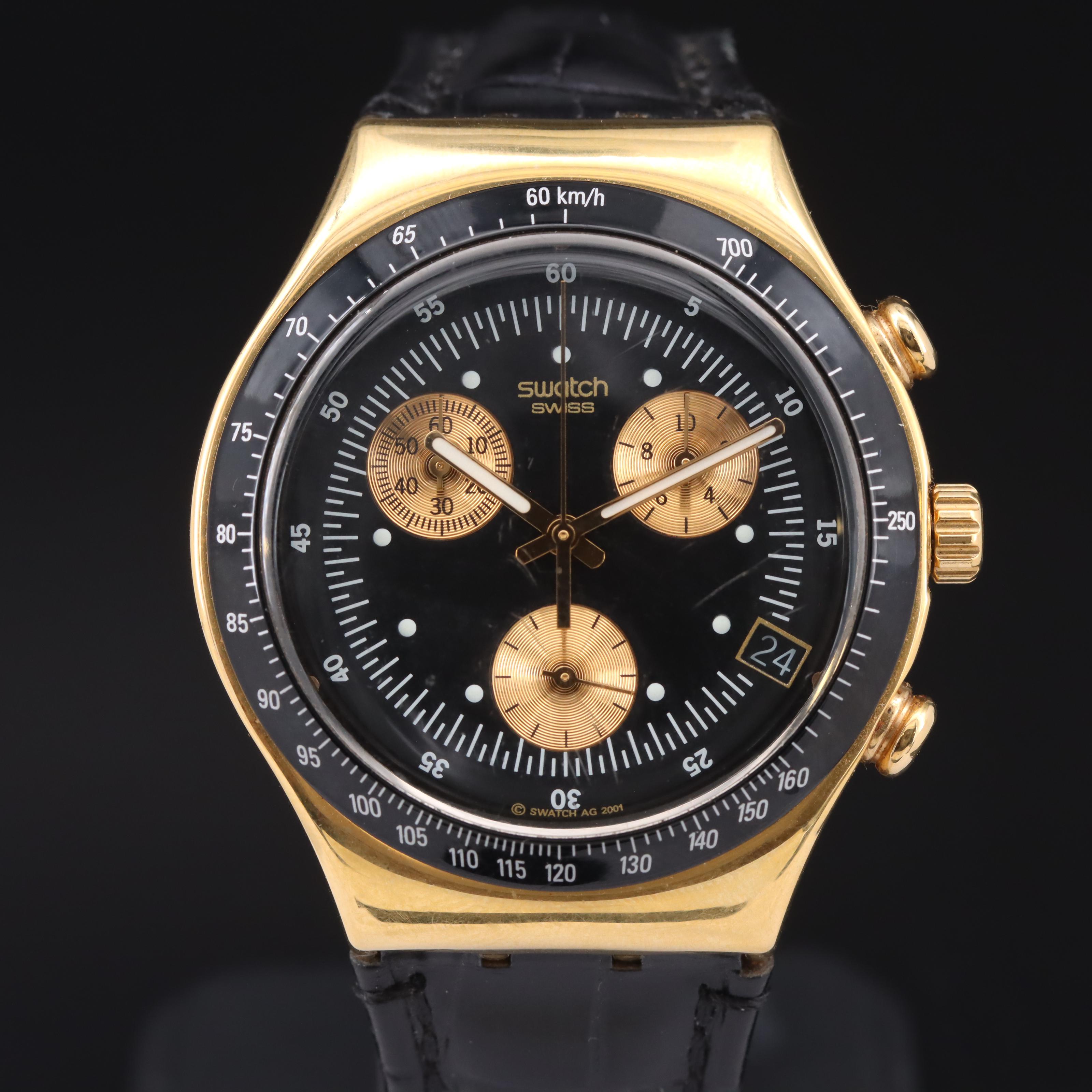 Swatch 007 Goldfinger Irony Chronograph Watch