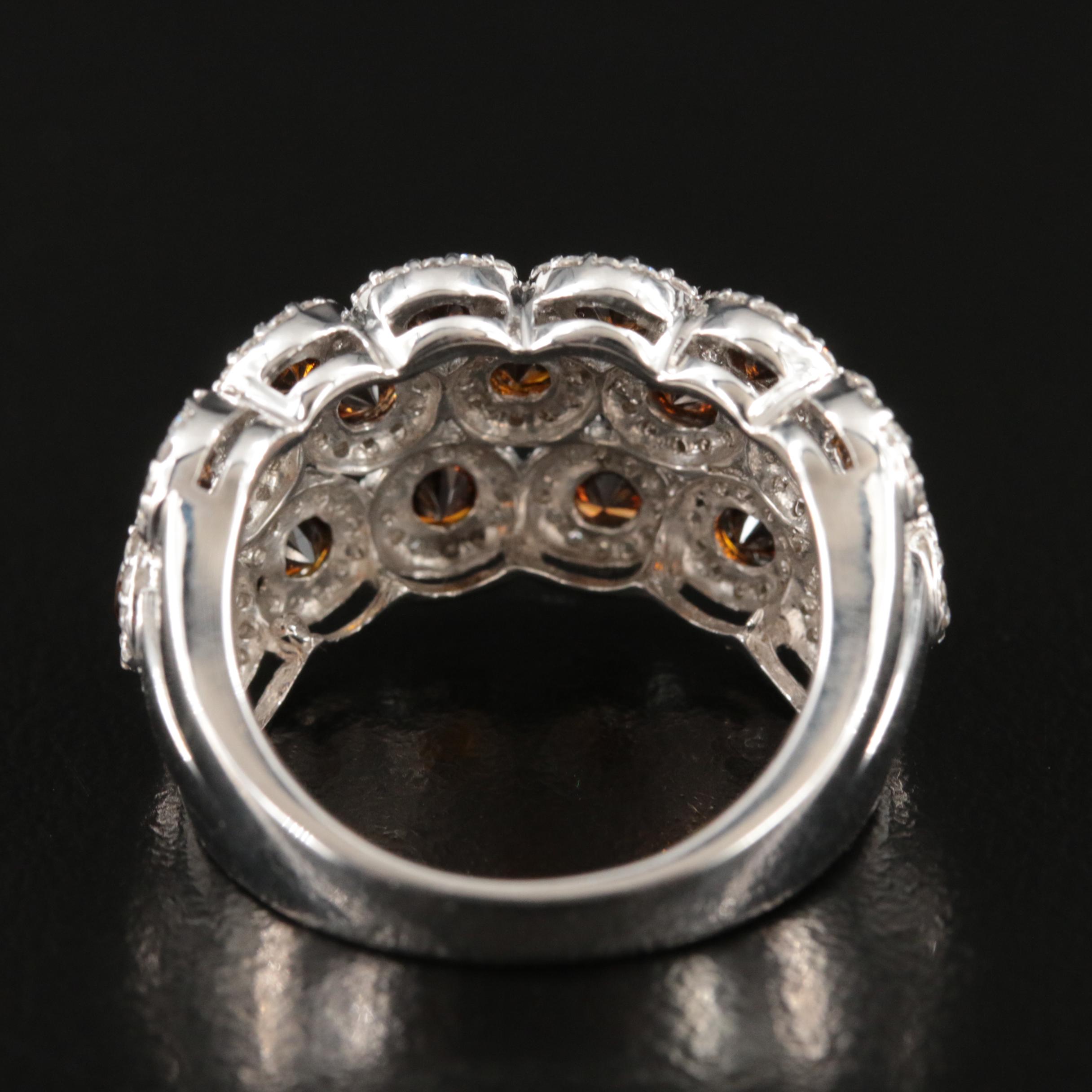 Sterling Cubic Zirconia Multi-Row Band