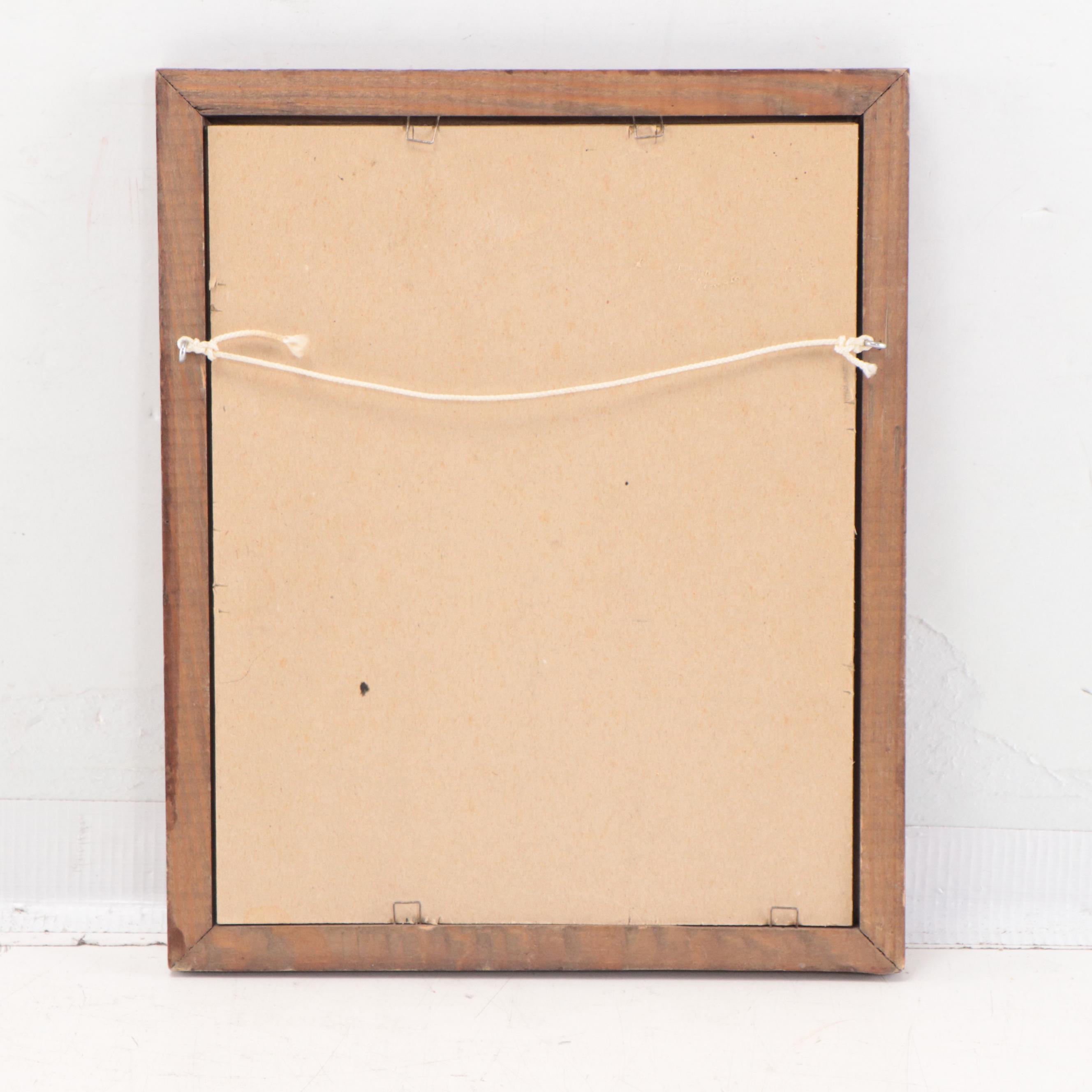 Charcoal Drawing "Concept," Mid-20th Century