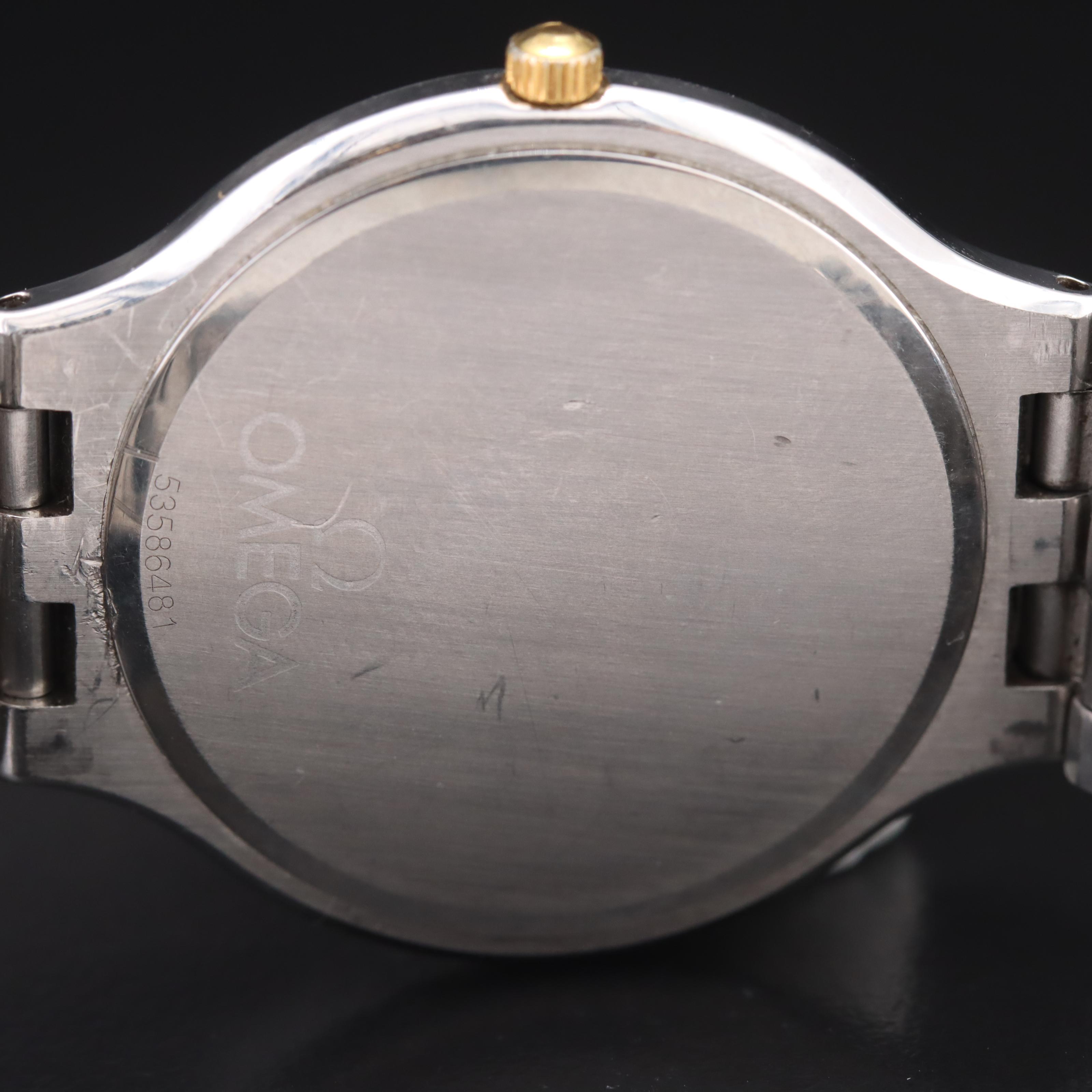 1991 Omega DeVille 18K and Stainless Steel Quartz Watch