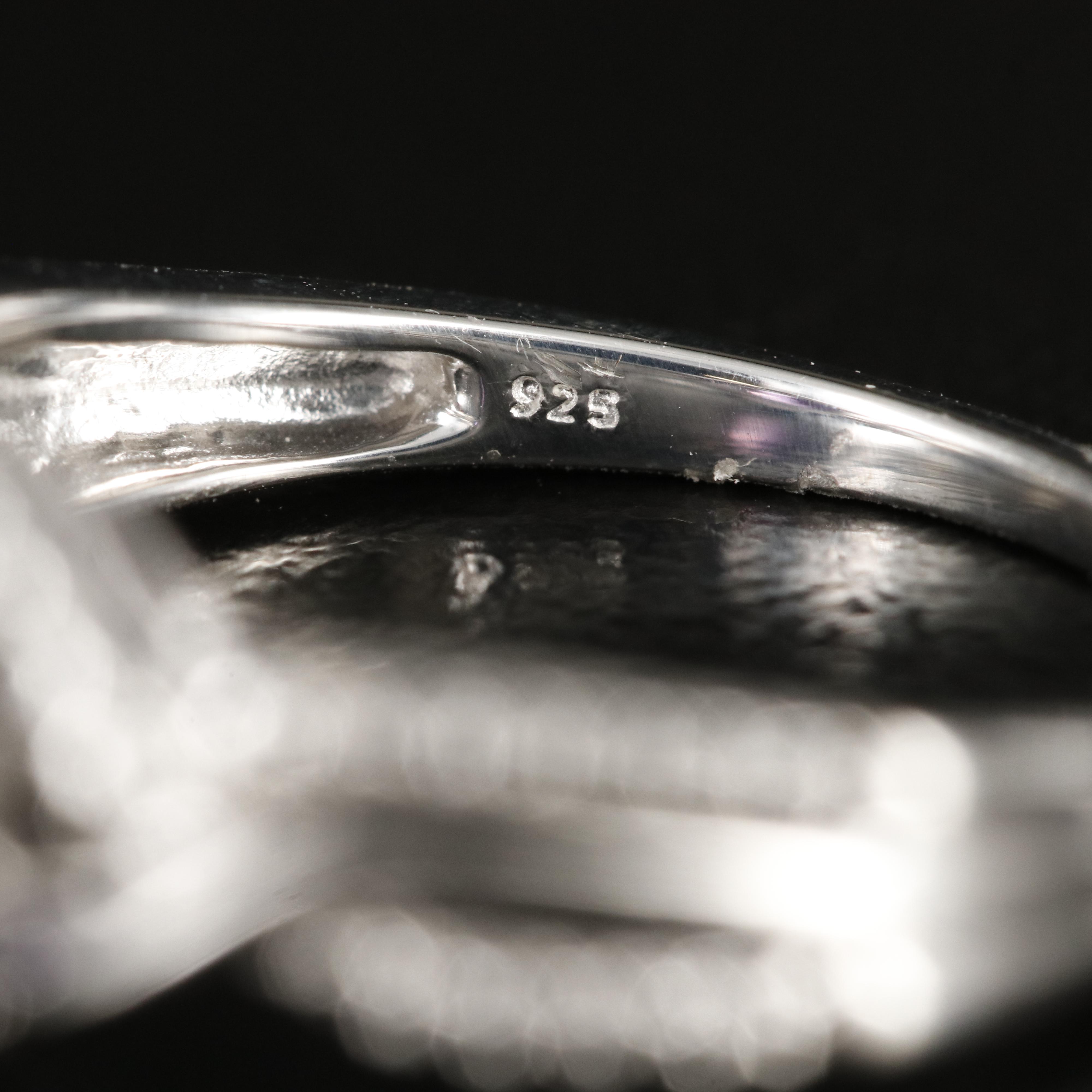 Sterling Amethyst and Sapphire Ring