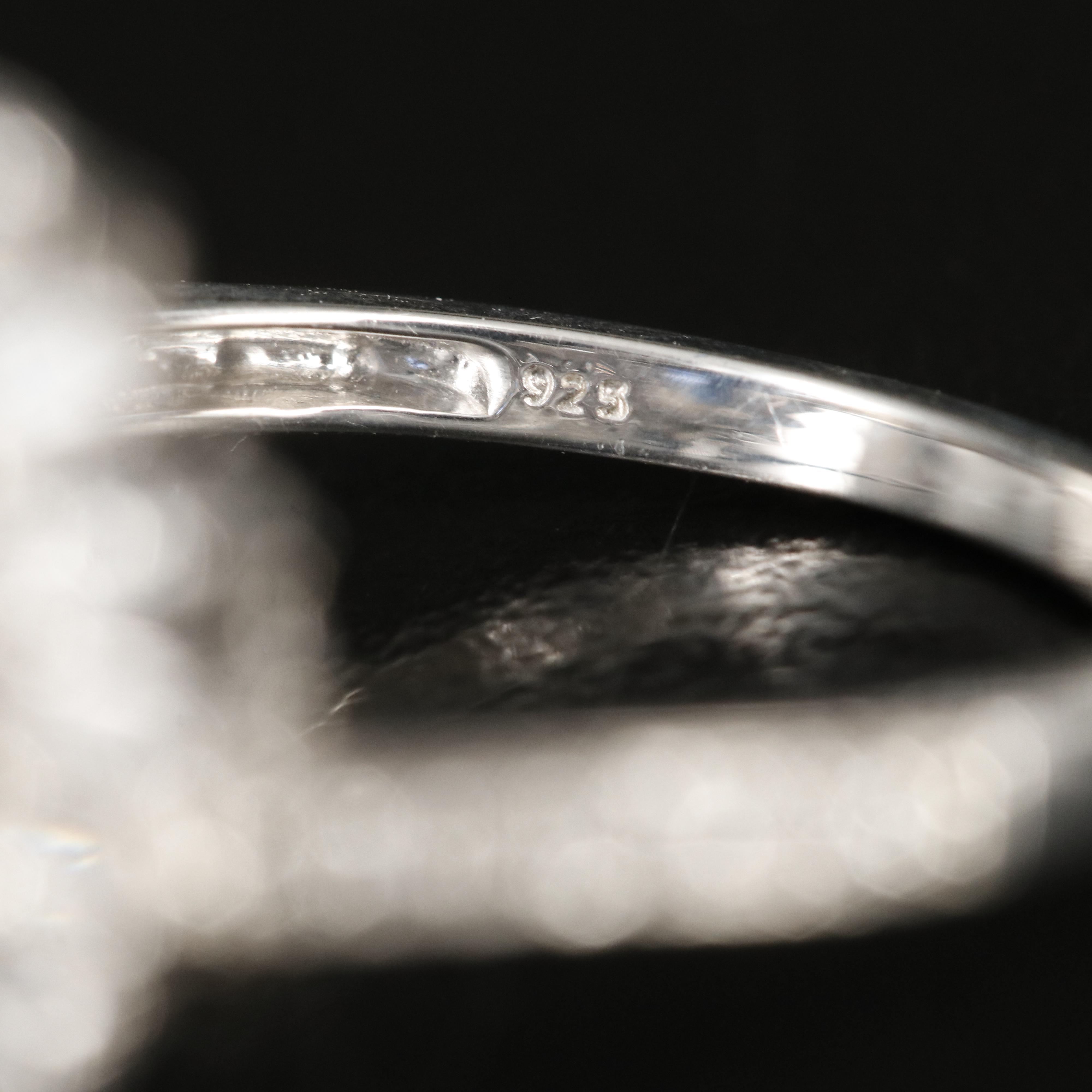 Sterling Sapphire Teardrop Ring