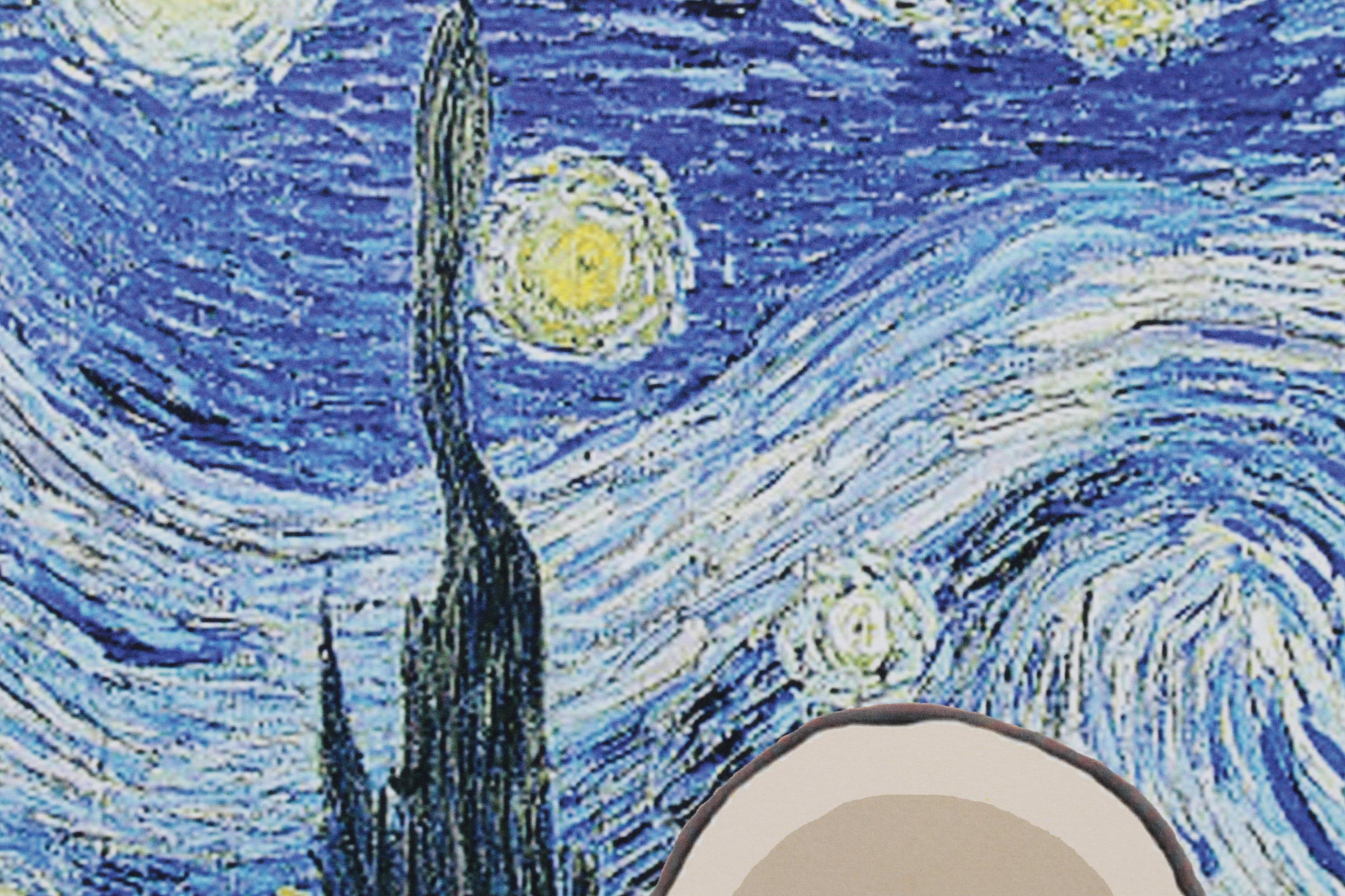 Death NYC Digital Pop Art Print "Charlie Brown and Snoopy / Starry Night," 2022