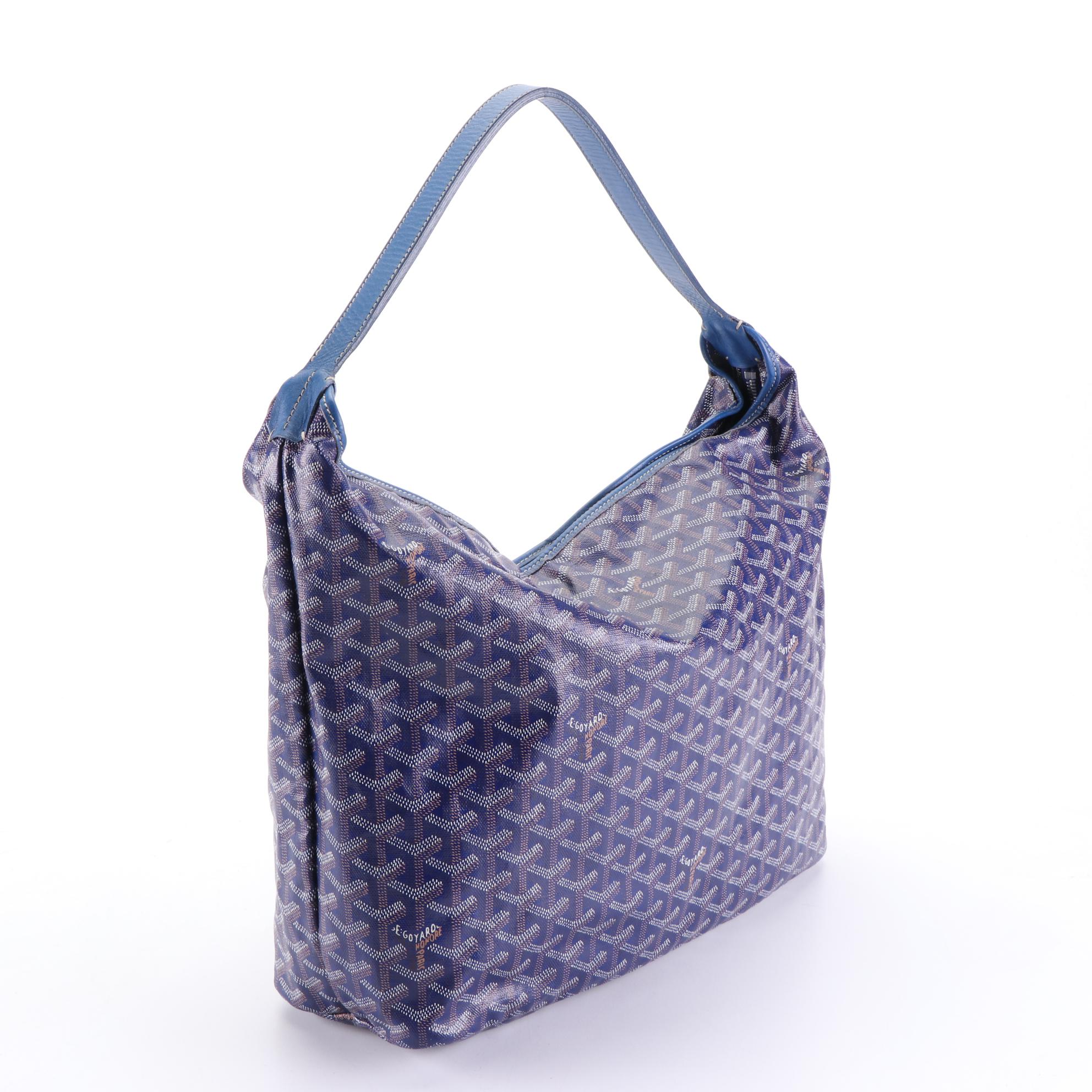 Goyard Fidji Hobo Bag in Blue Goyardine Coated Canvas