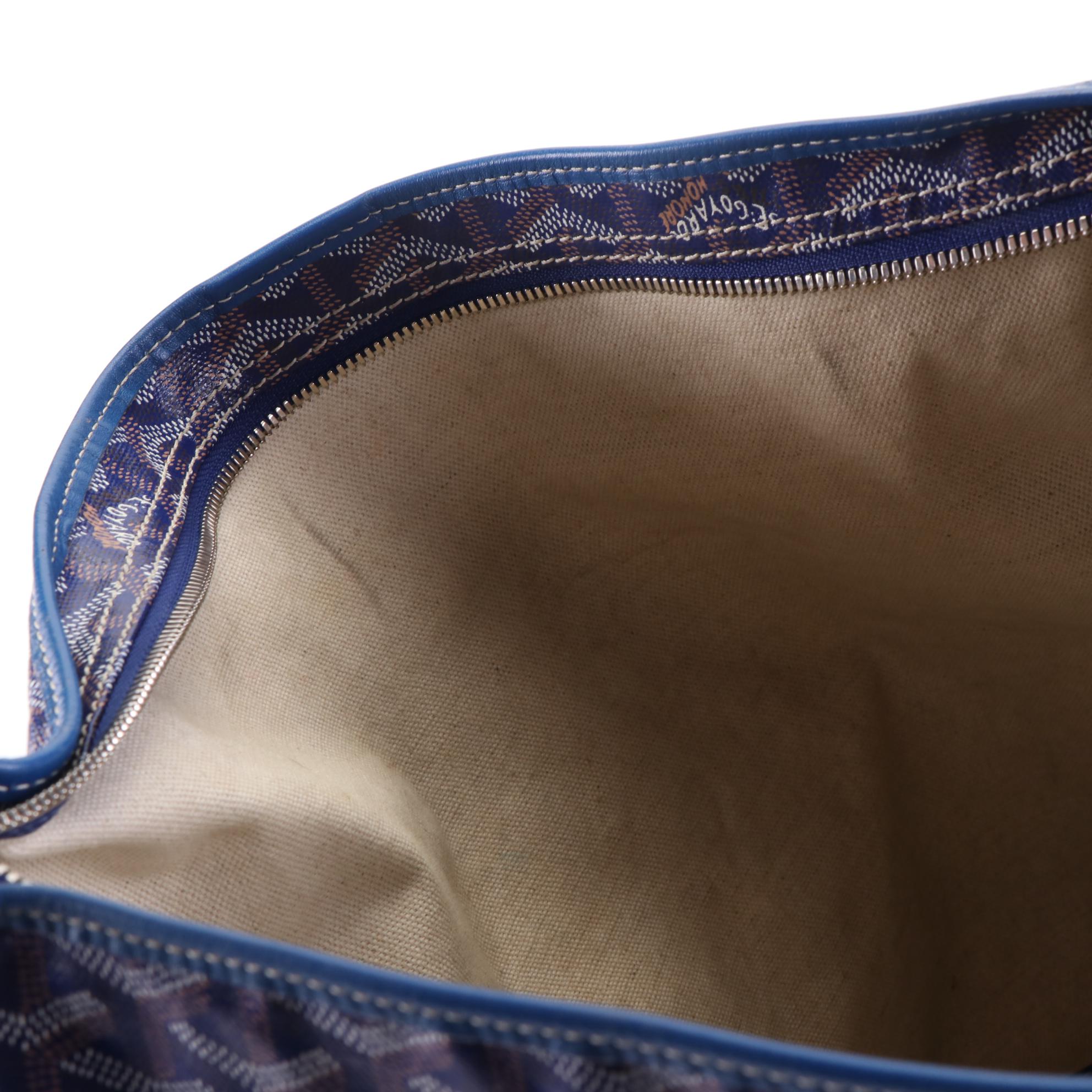 Goyard Fidji Hobo Bag in Blue Goyardine Coated Canvas