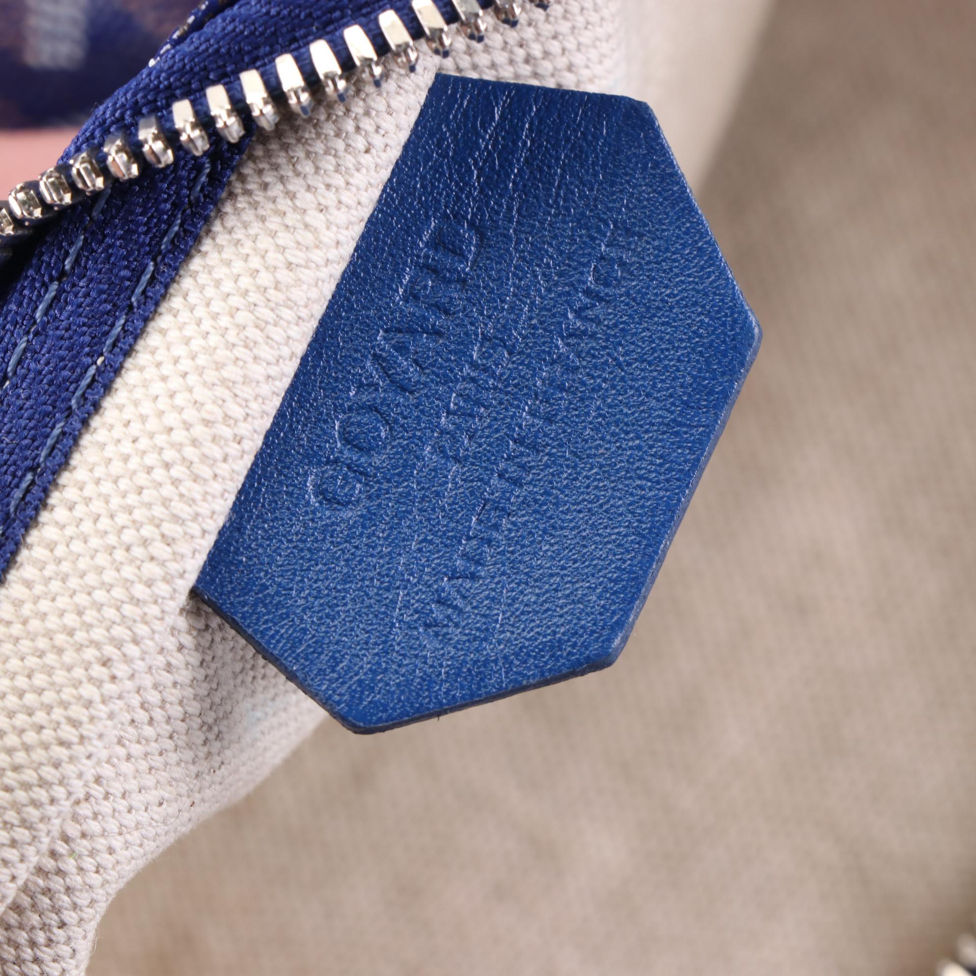 Goyard Fidji Hobo Bag in Blue Goyardine Coated Canvas