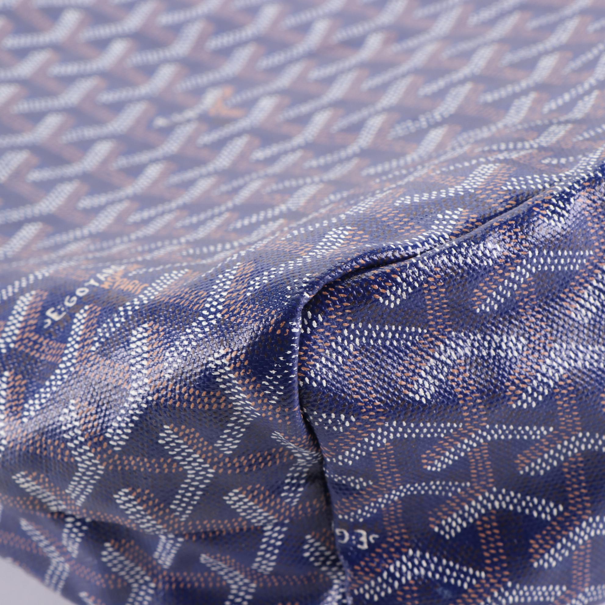 Goyard Fidji Hobo Bag in Blue Goyardine Coated Canvas