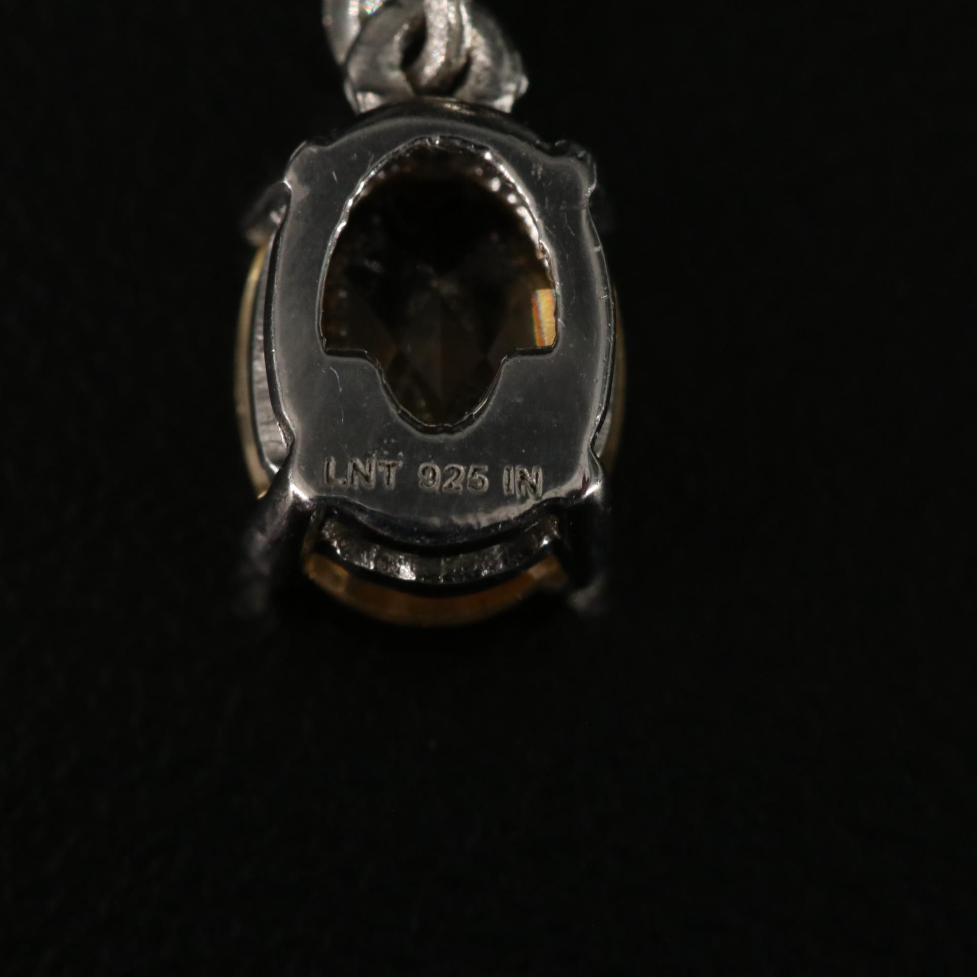 Sterling Citrine Drop Earrings