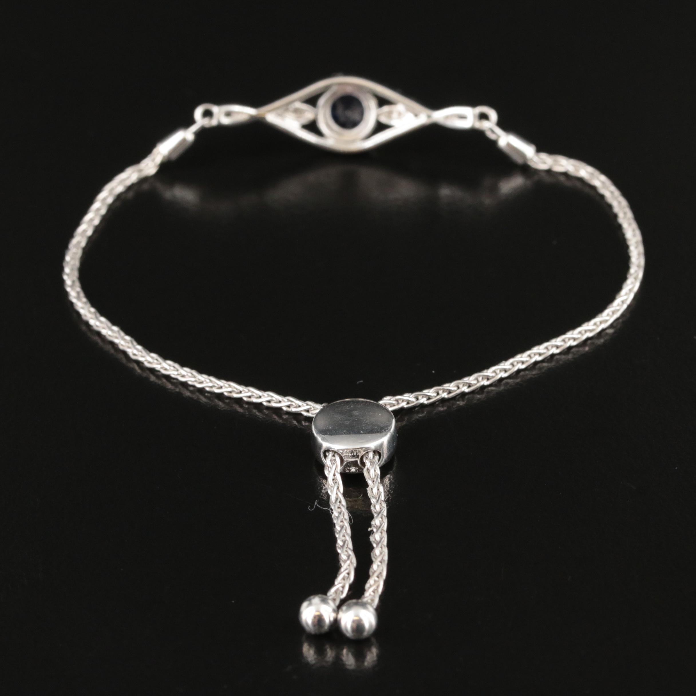Sterling Sapphire Bolo Bracelet