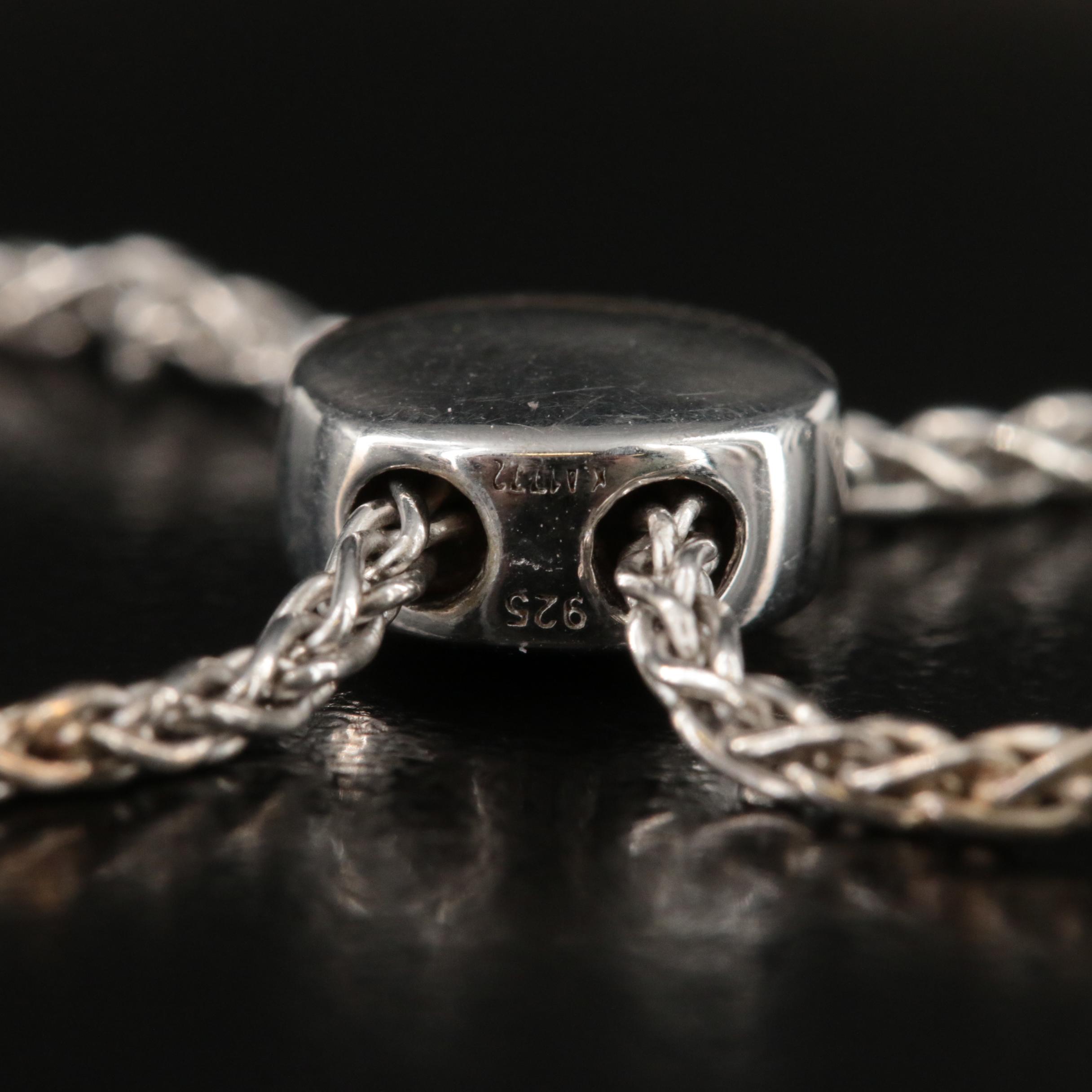 Sterling Ruby and Sapphire Bolo Bracelet